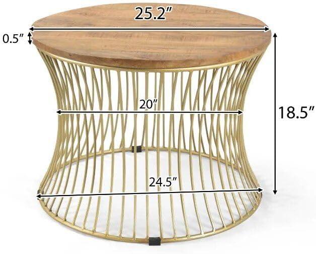 Why We ⁢Love Our Boho⁤ Glam Gold Iron & Wood Coffee Table