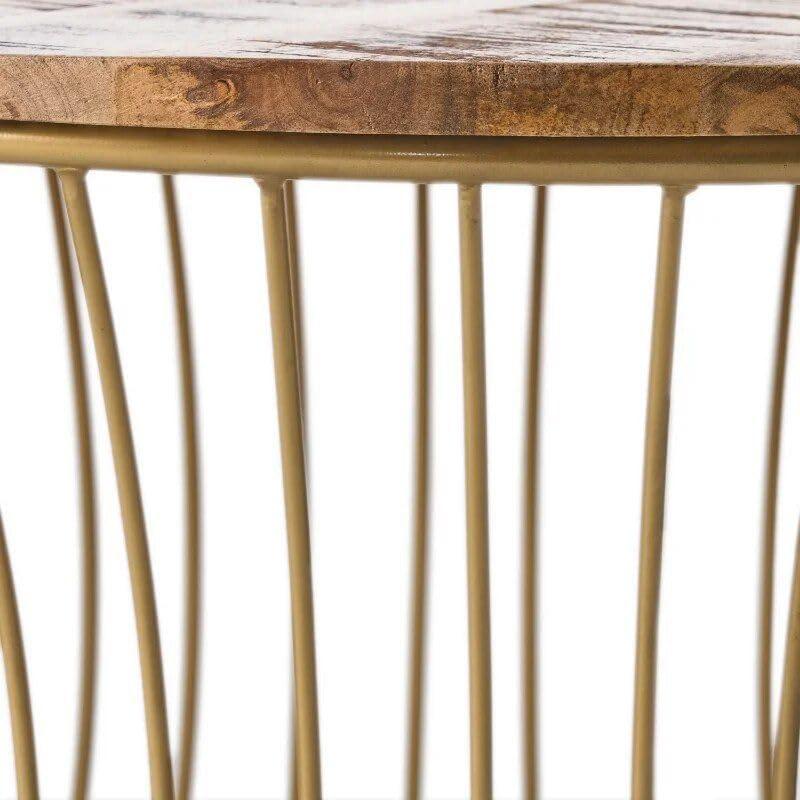 Why We Love Our Boho Glam Gold ‍Iron & Wood Coffee Table