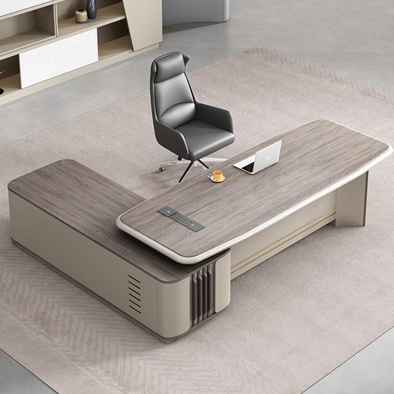 Our Take on the Modern L-Shape Executive Desk with Light & Lock