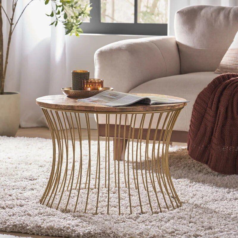 Why We Love Our ⁤Boho Glam gold Iron & Wood Coffee⁢ Table