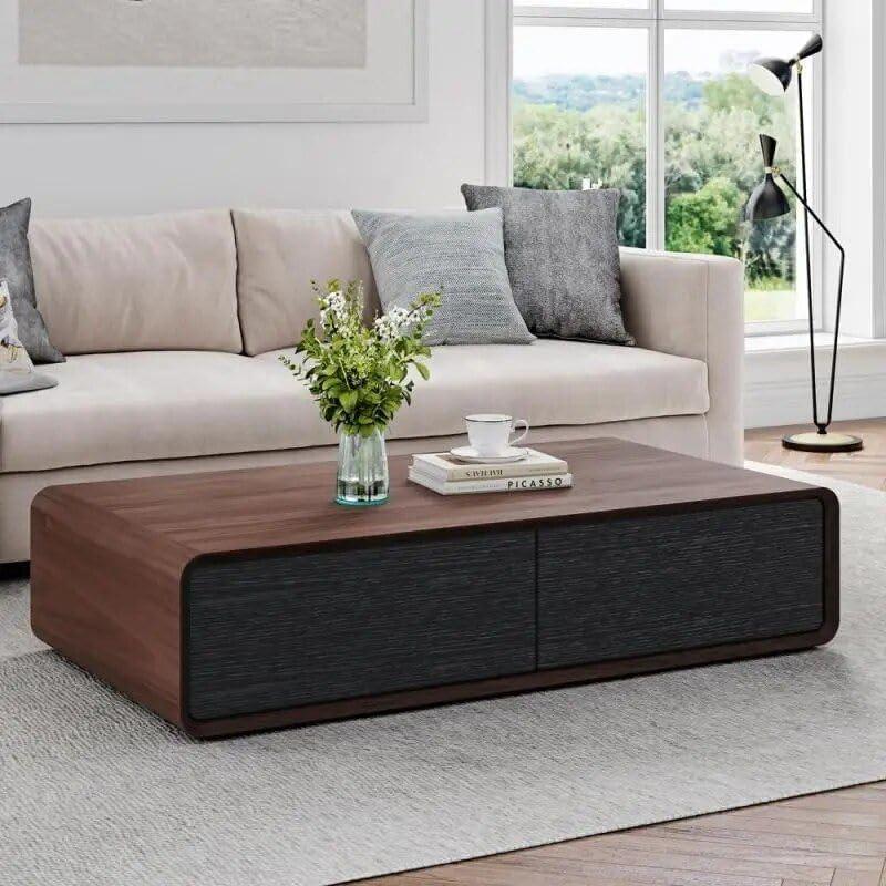Exploring Our Modern Walnut & Oak Coffee Table​ With Hidden Storage