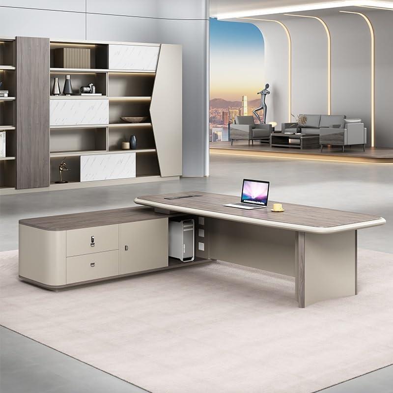 Our​ Take on the Modern L-Shape Executive Desk with‍ Light & Lock