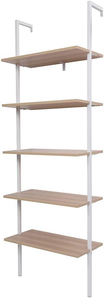 Our Honest Take on the Walnut & White 5-Shelf Ladder Bookcase