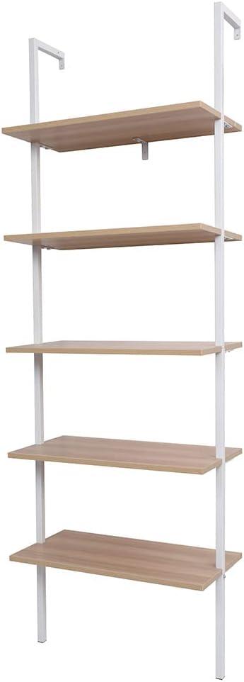 Our Honest Take on the Walnut & White 5-Shelf Ladder Bookcase