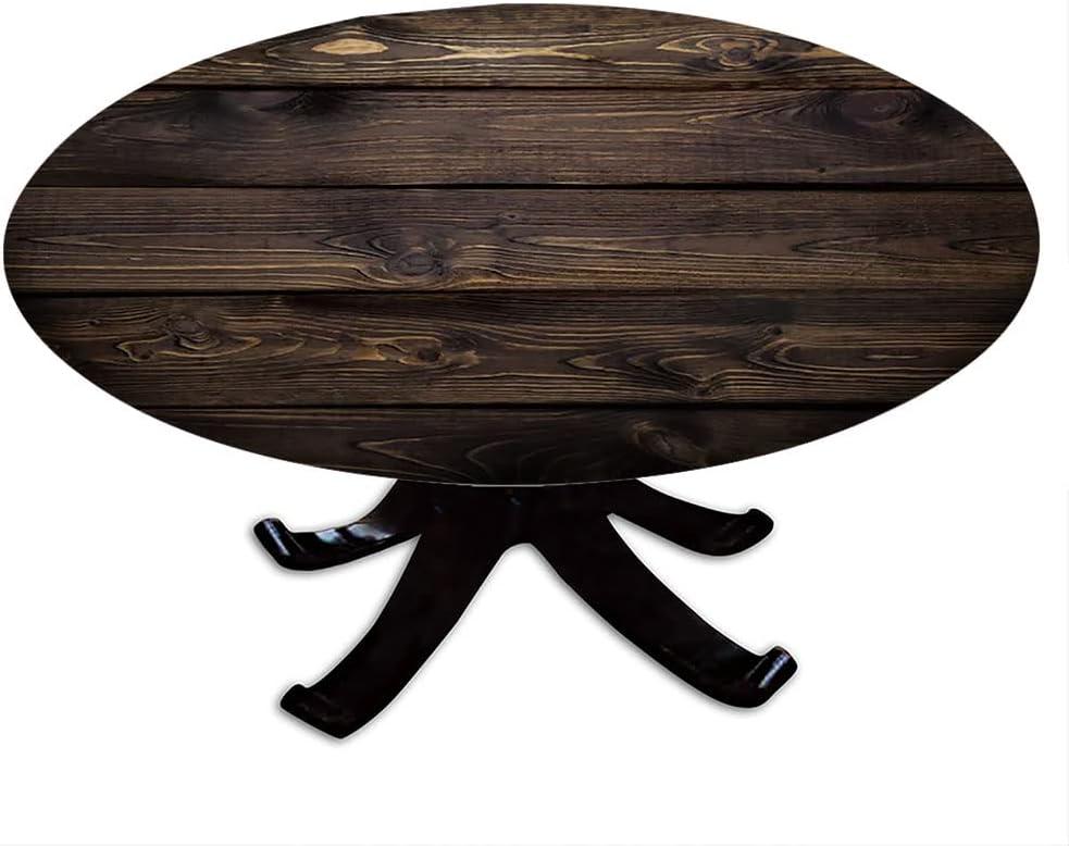 How We ‍Loved the Wood Panel Round Table Cloth for Our 44