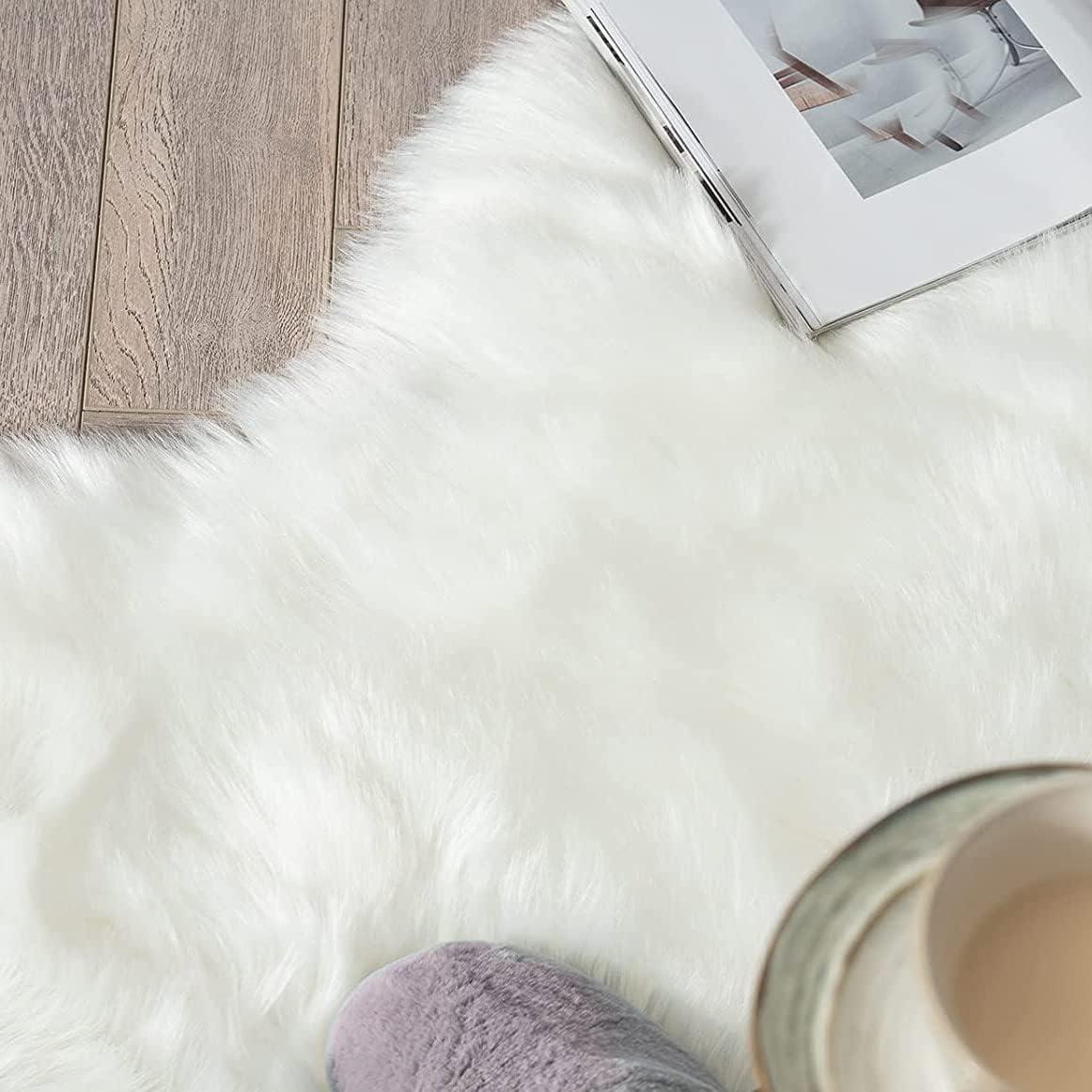 Cozy Up with ORINOVA's plush Faux Sheepskin Rug in Our Home