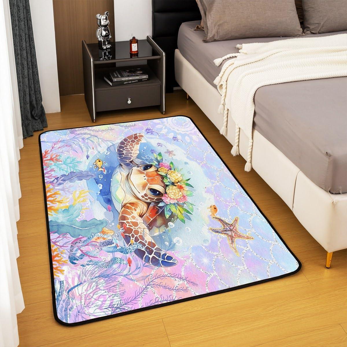 Why We Love the Feelyou Sea Turtle Rug for Kids' Rooms