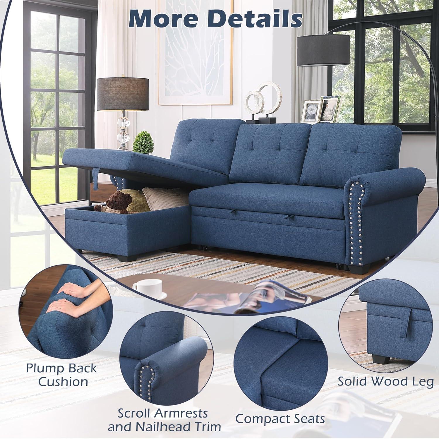 How We Loved ‌the BEEY L-Shaped Couch with storage & Bed