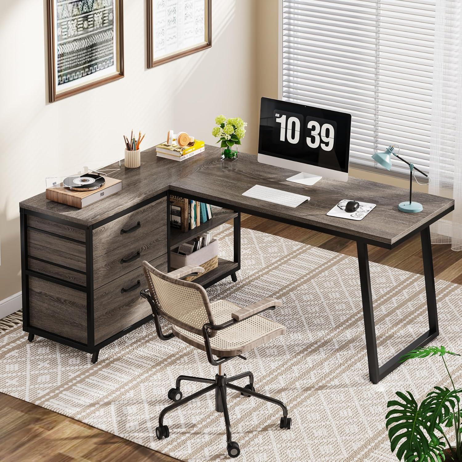 How We Made the‌ Most ‍of Small Space with Tribesigns' ‌L-Shaped Desk