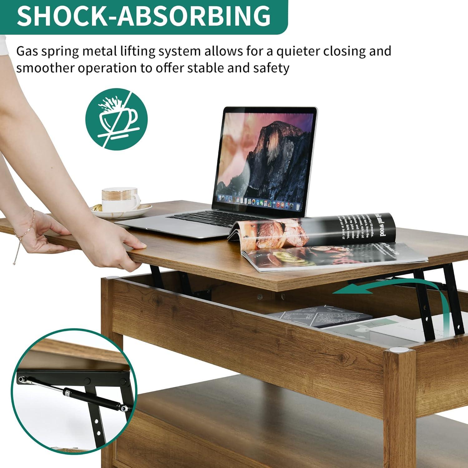 How We Loved the YITAHOME Lift Top Coffee Table's Smart Storage