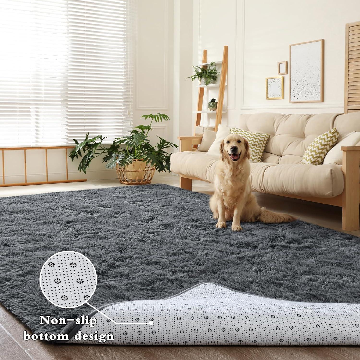 Our‌ Honest Take on the DweIke Plush Dark Grey Rug for ‌Kids' Rooms