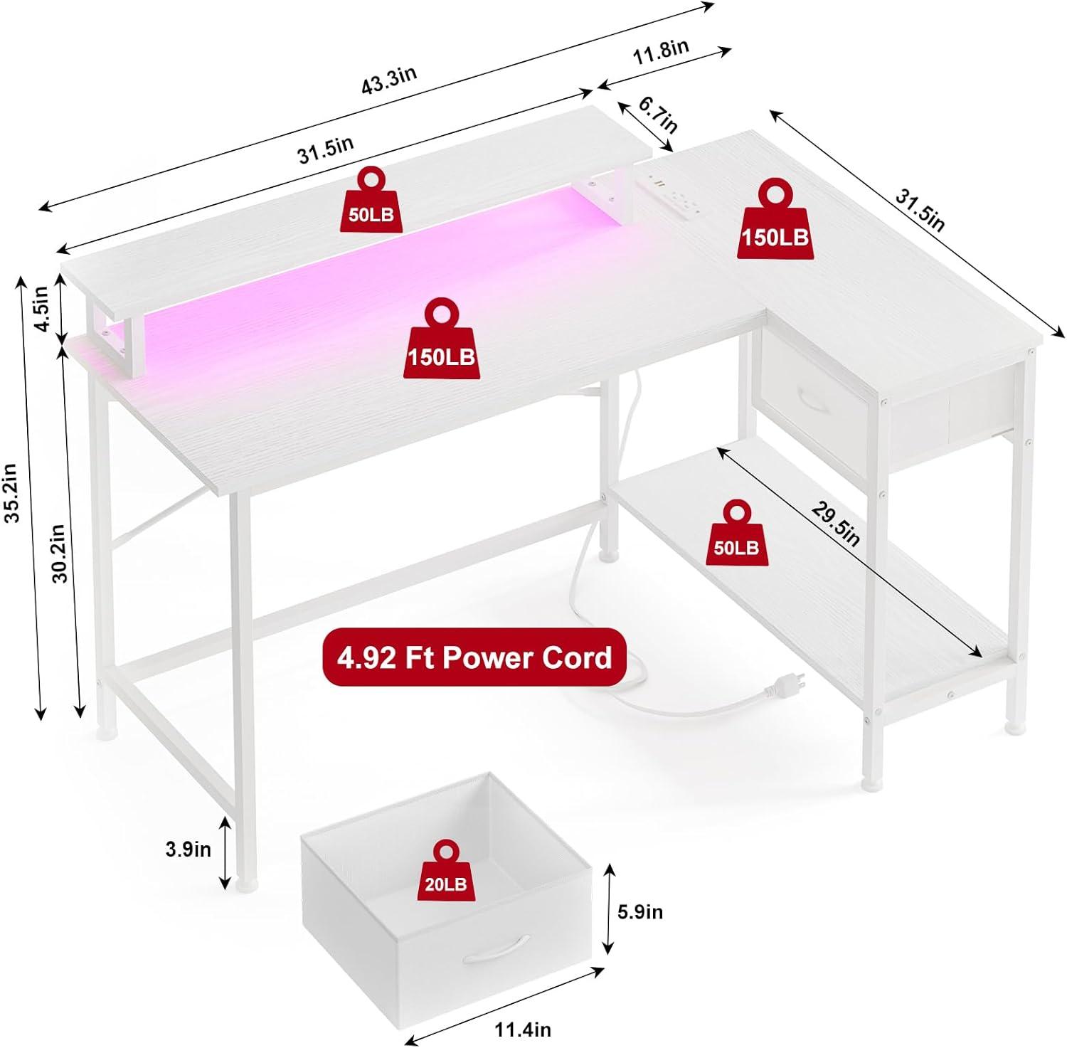 Our Honest Take⁢ on the Fixwal L-Shaped Gaming Desk with LED & Outlets
