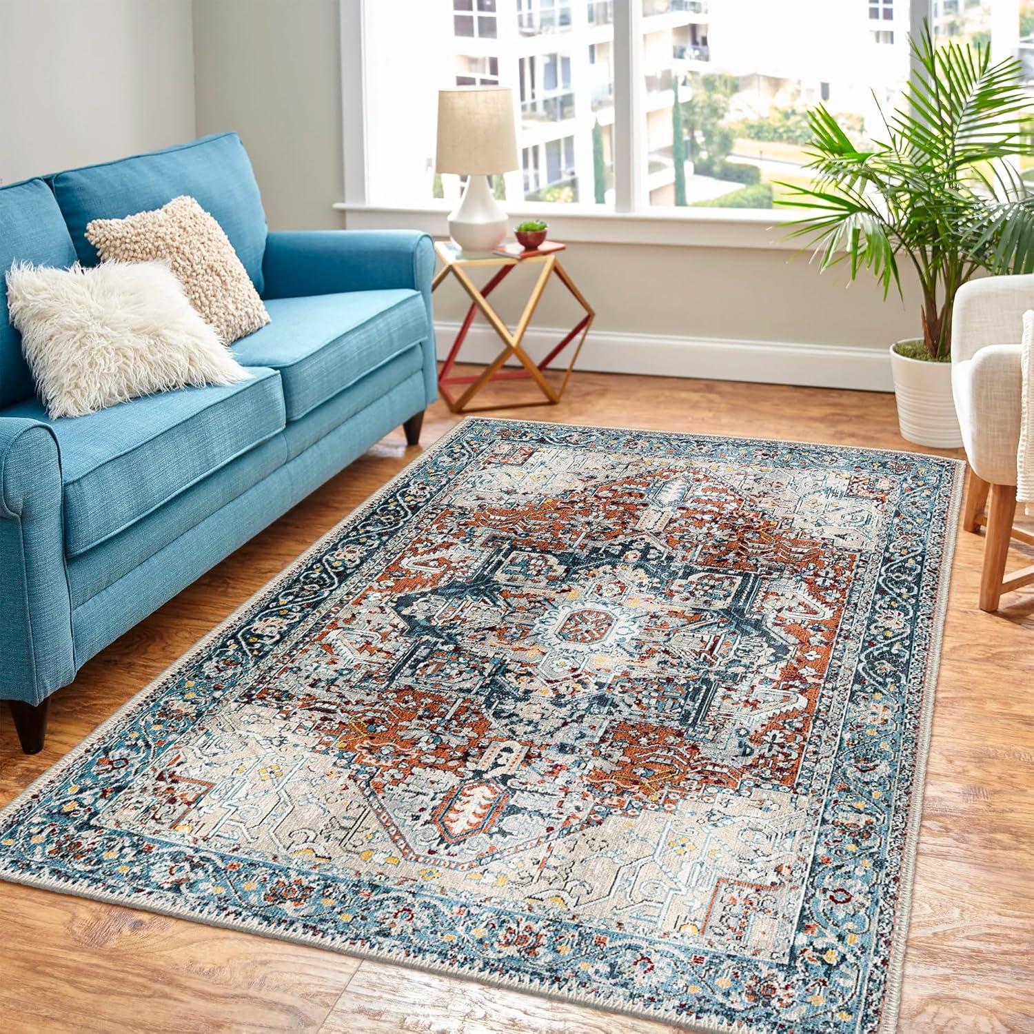 Why We Love Our HomeNette Blue Rug: Stylish, Safe & Washable