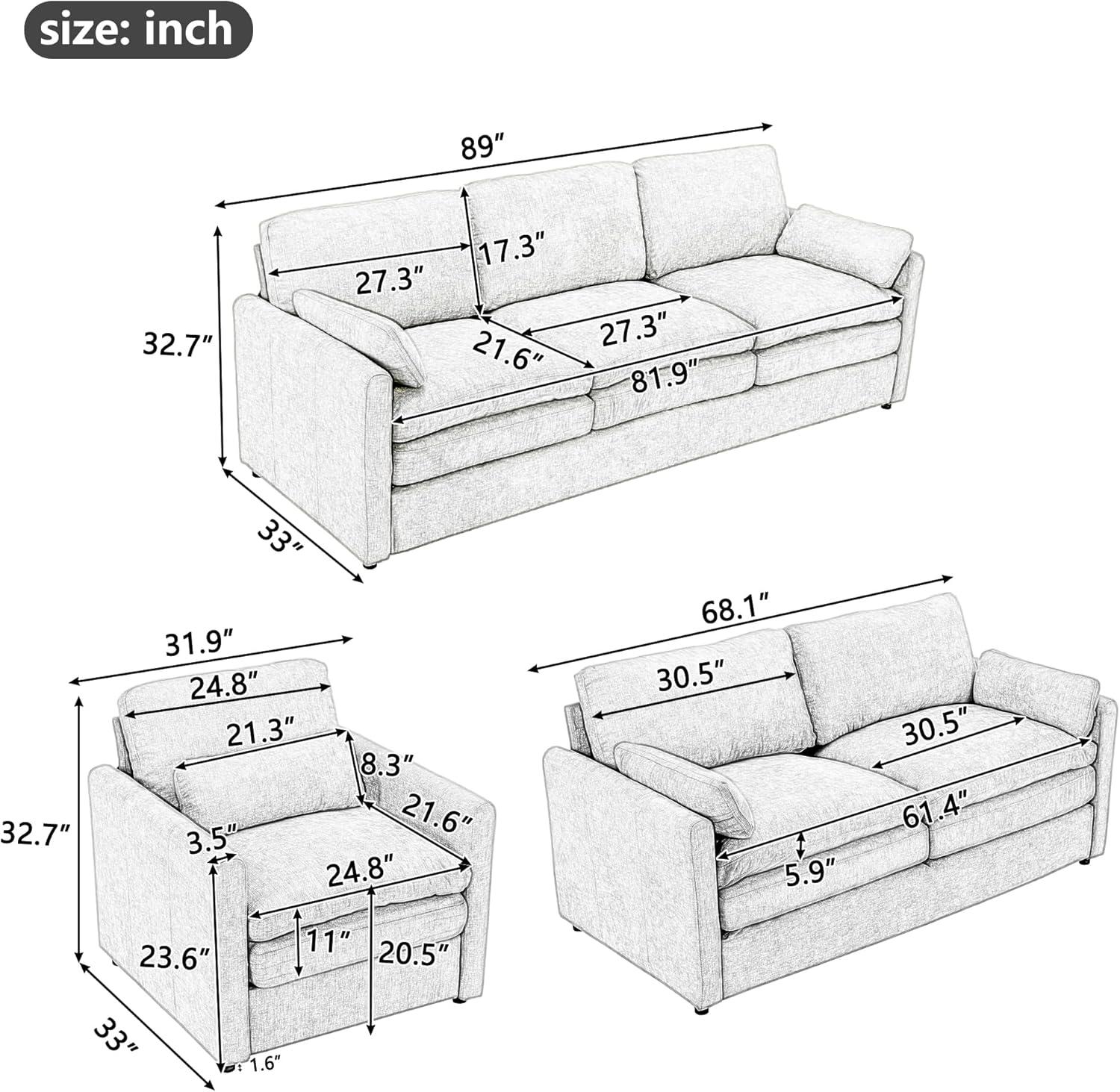why We Think the Harper‌ & Bright Chenille Sofa Set Fits⁣ Our Living ​Room‍ Perfectly