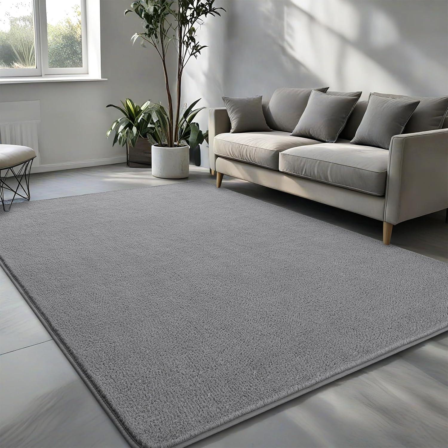 Why We Love Pettop's Plush Grey Memory-Foam Area Rug
