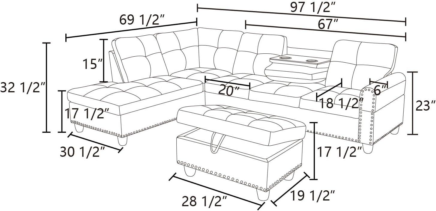 Our Take on the Modern ​Linen⁢ Sectional Sofa with Storage & Cup Holders