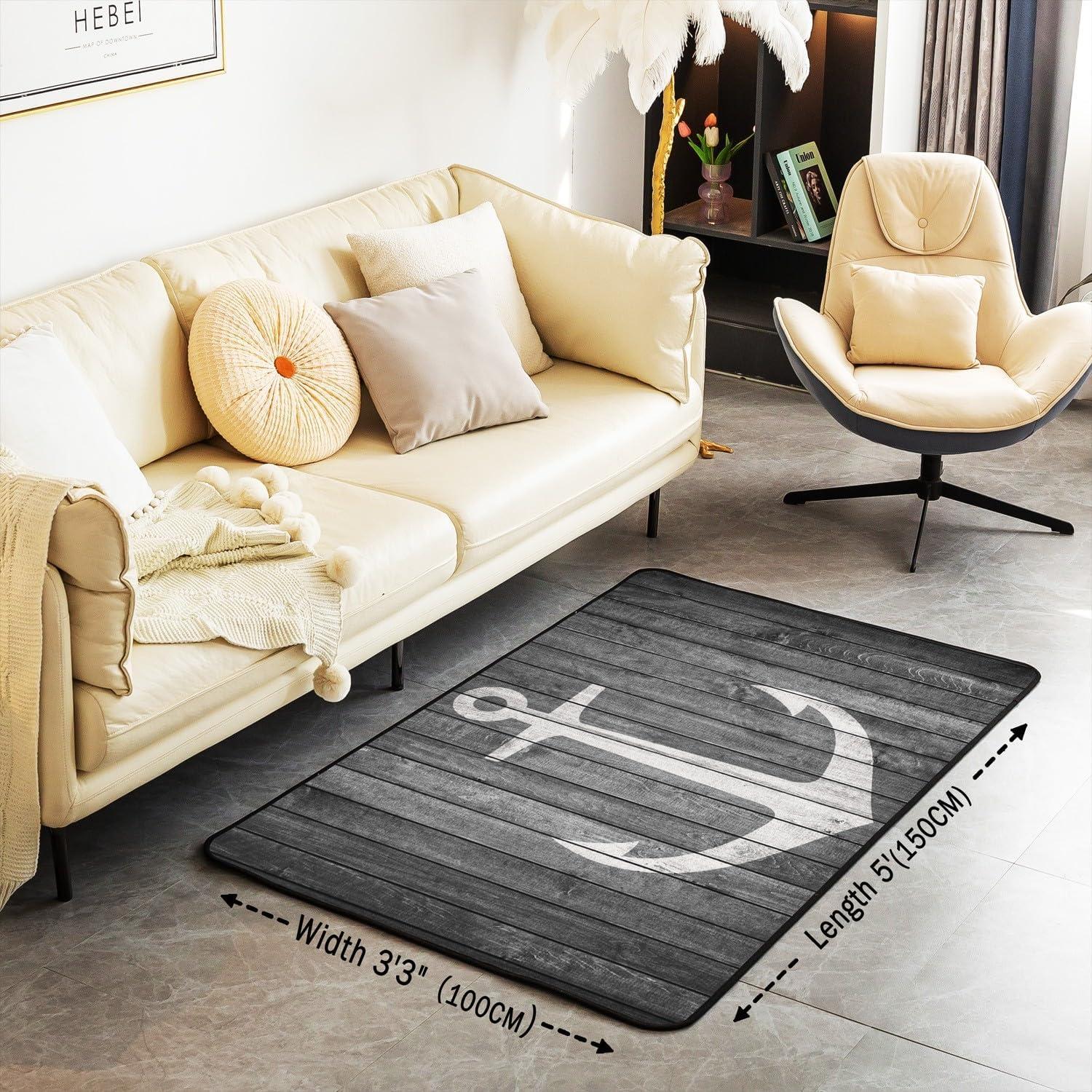 Our Honest take on the Anchor‌ Decor Nautical Rug for Kids' Rooms