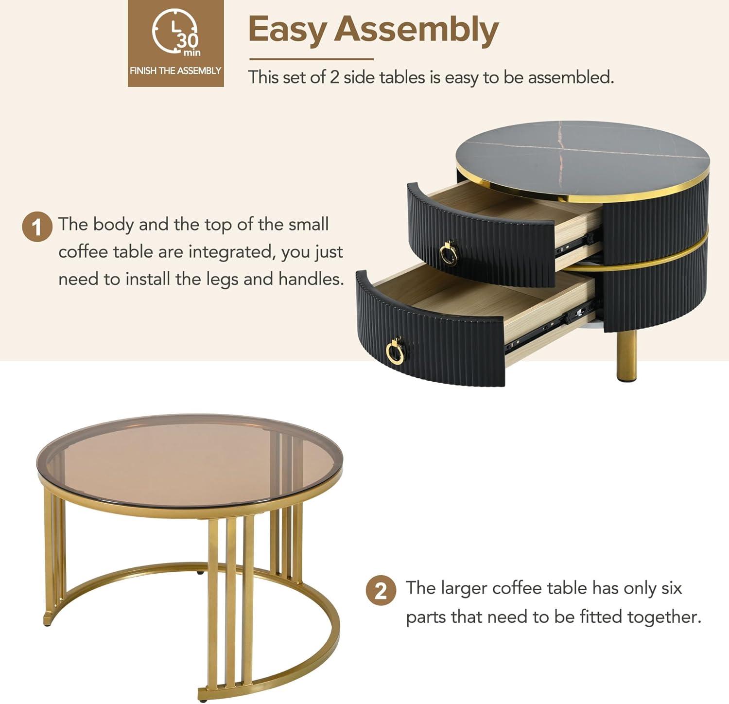 How We Transformed Our Space with the Black & Gold Nesting Tables