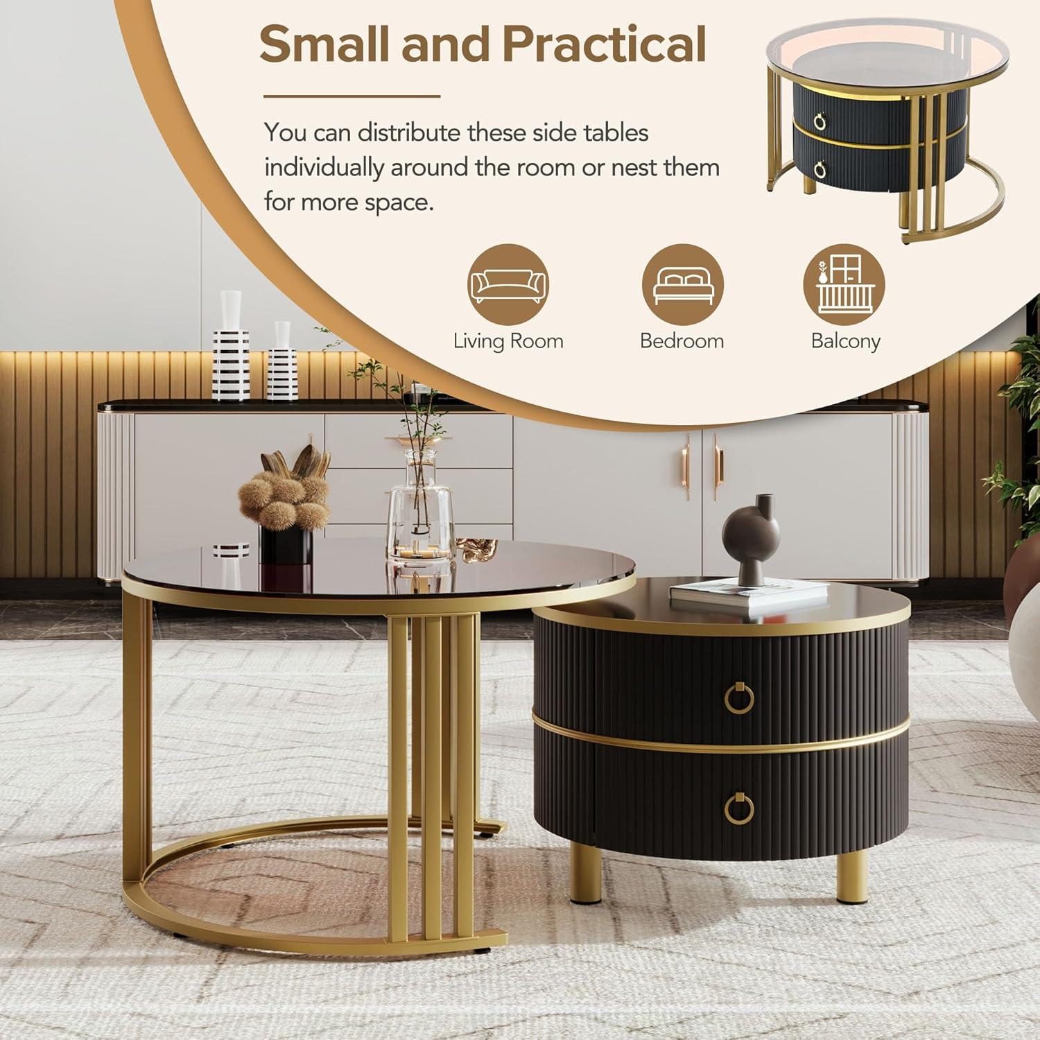 How⁢ We Transformed our Space with the Black & Gold Nesting Tables