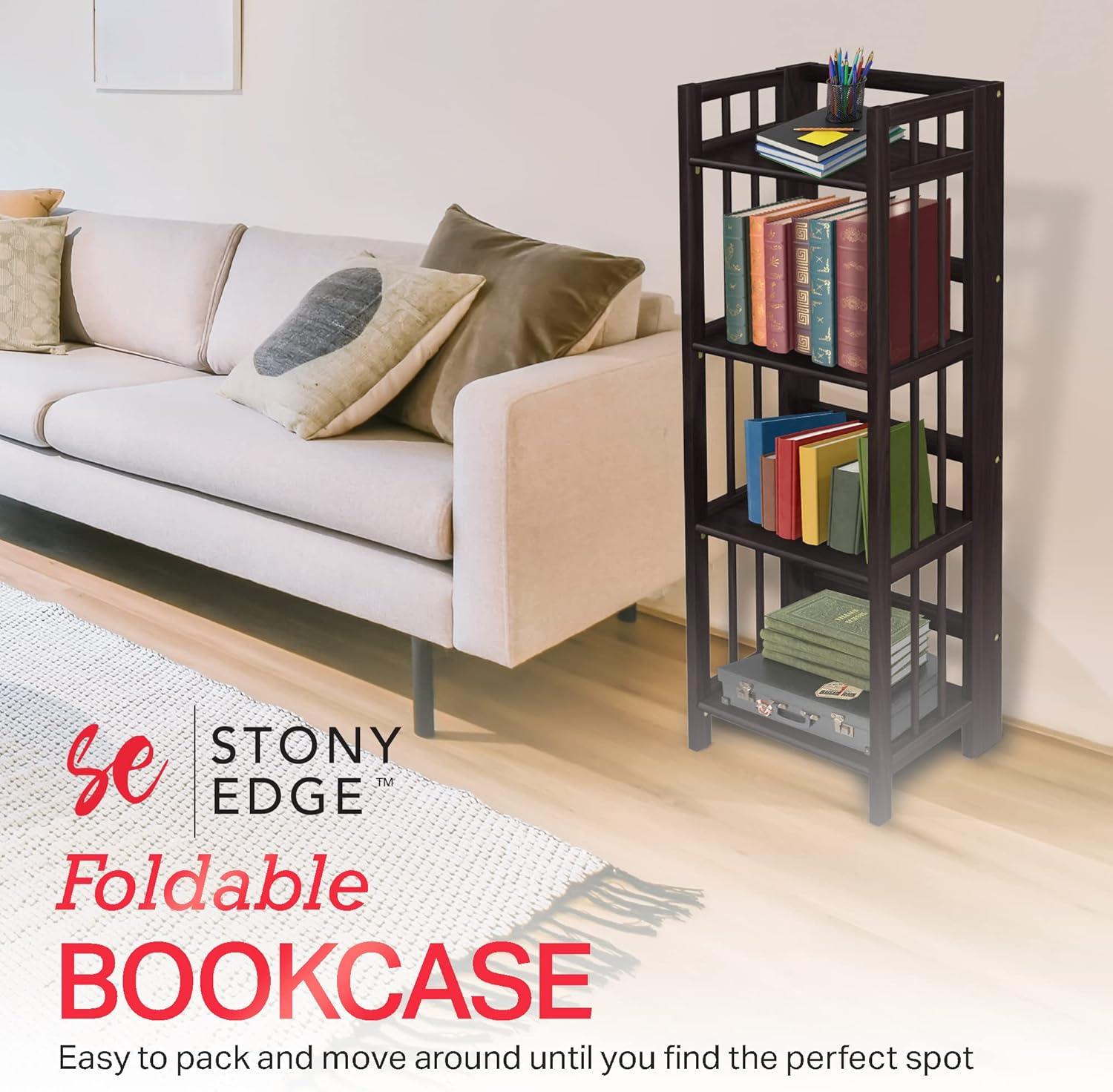 How We Decluttered ​Fast with Stony Edge's Folding Bookshelf
