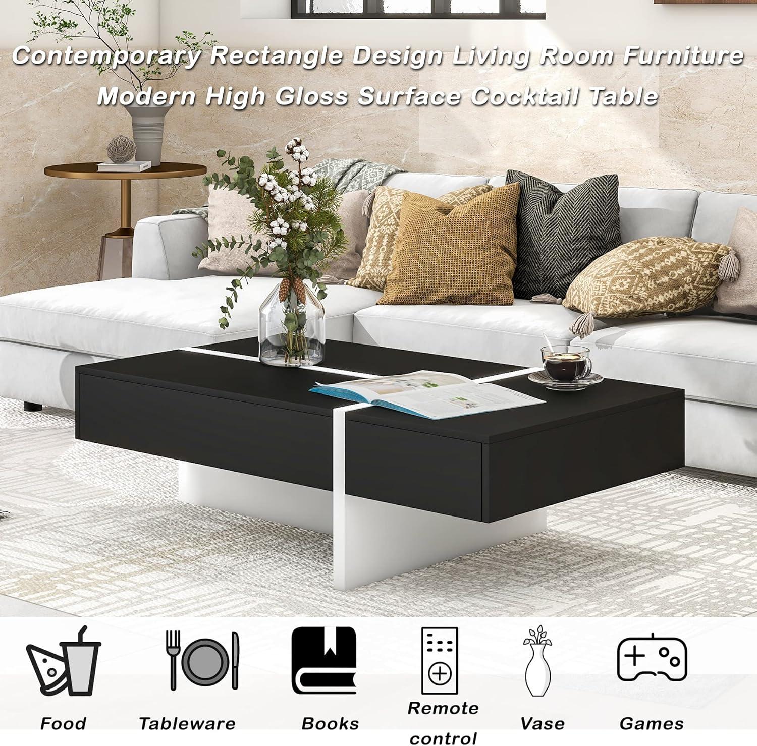 Our Take on the Harper & Bright High Gloss Coffee Table ⁢with Storage