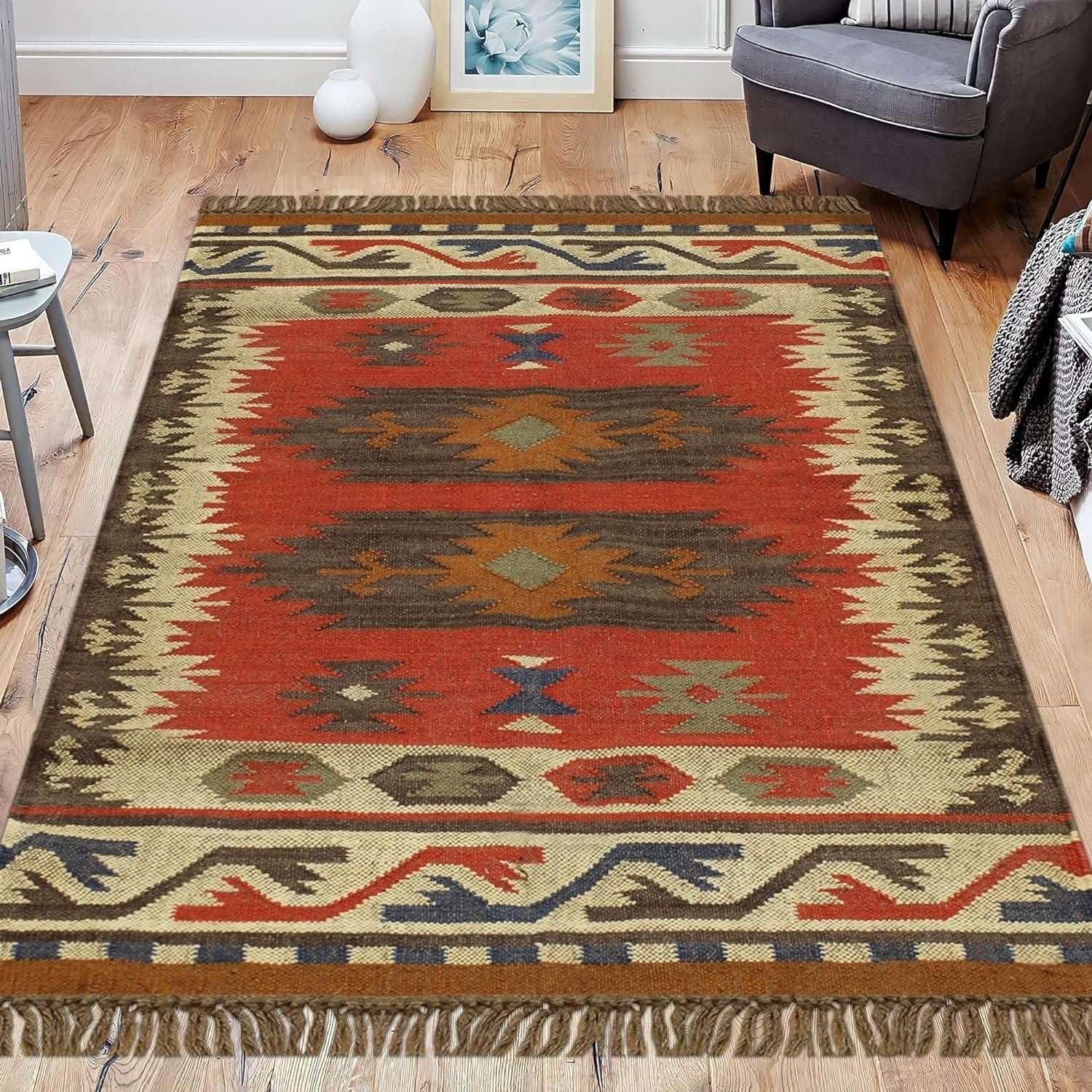 Our Honest Take on the 8x10 ‍Kilim Wool Jute Rug: Stylish & Durable