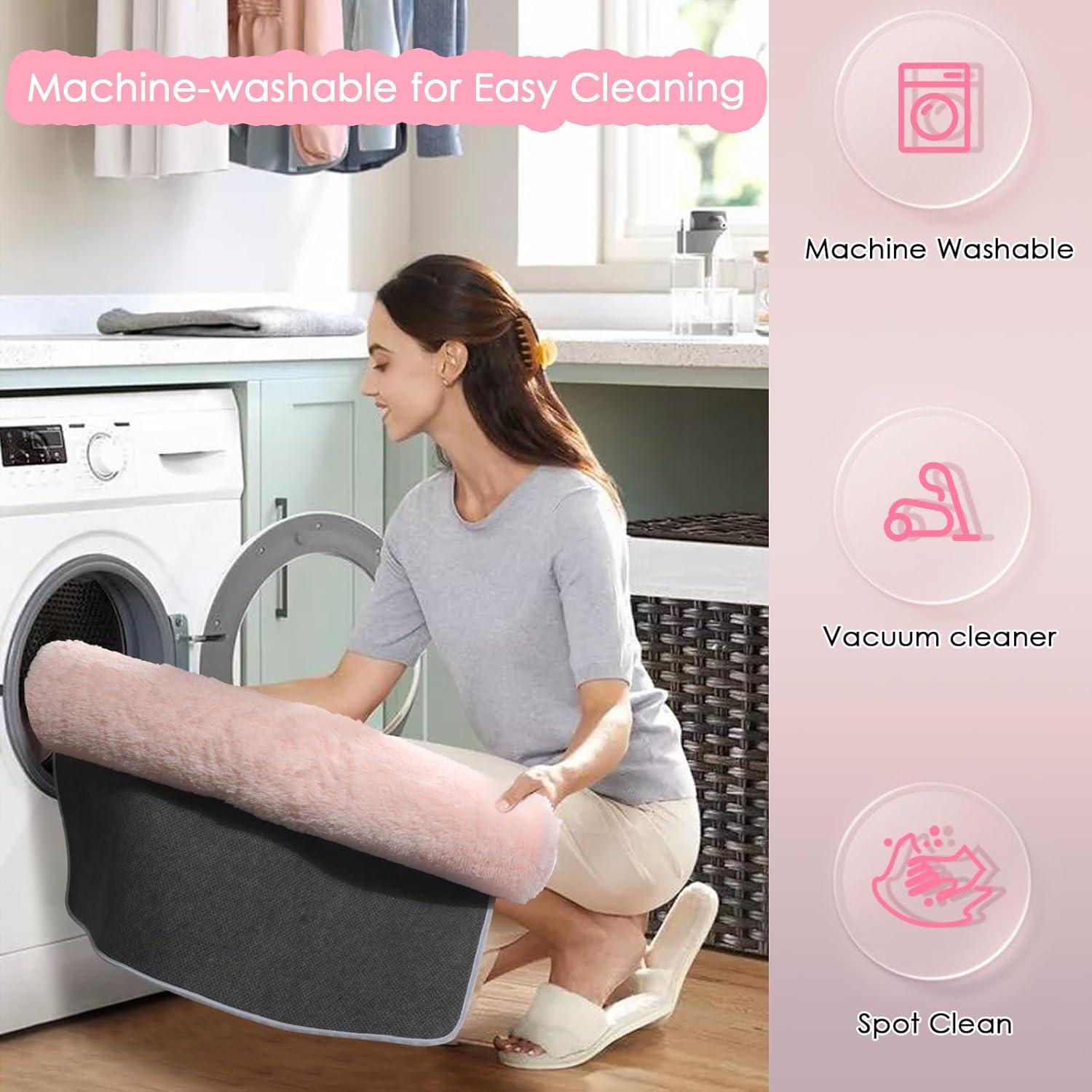 Our Cozy Pick: Fluffy pink Area ‍Rug Perfect⁤ for Kids' Rooms