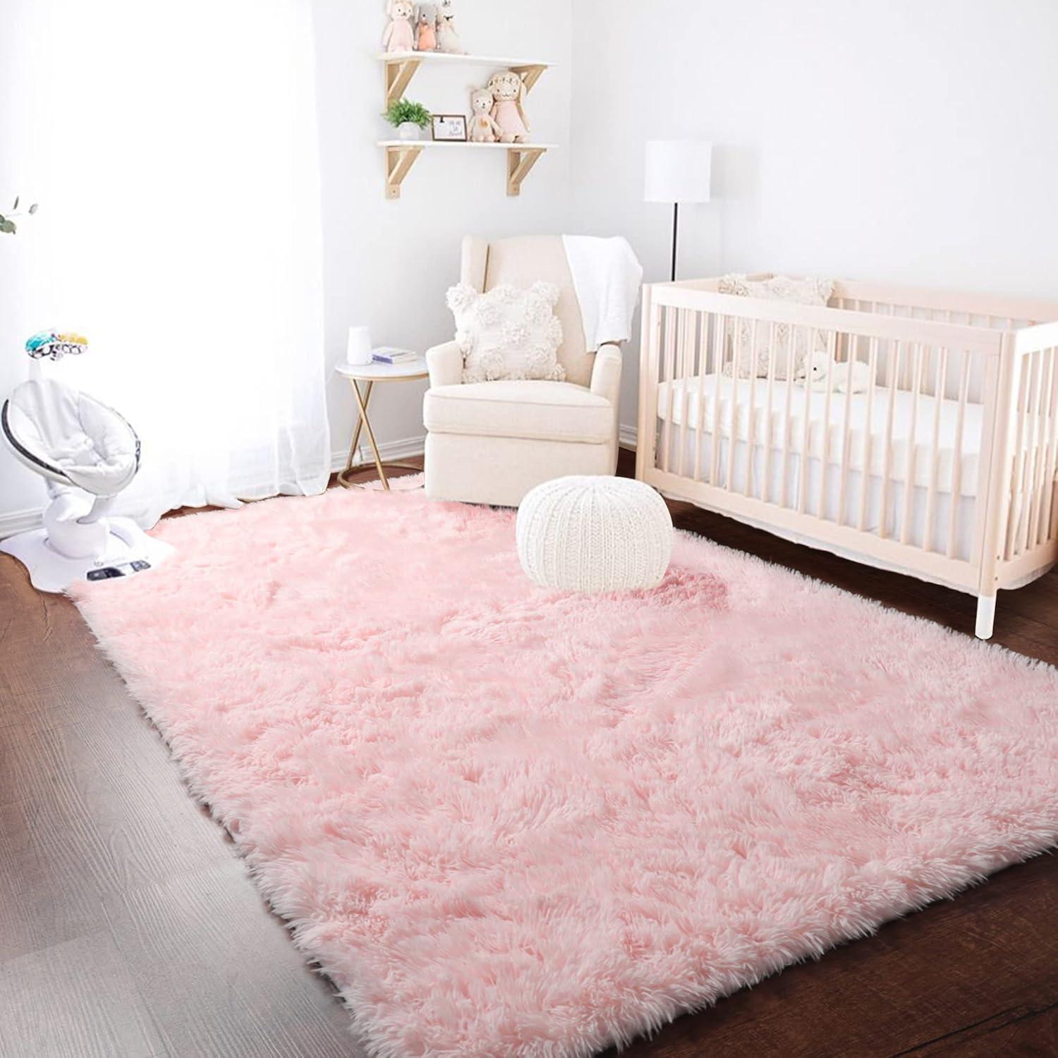 Our Cozy Pick:​ Fluffy Pink Area Rug Perfect‍ for Kids' Rooms