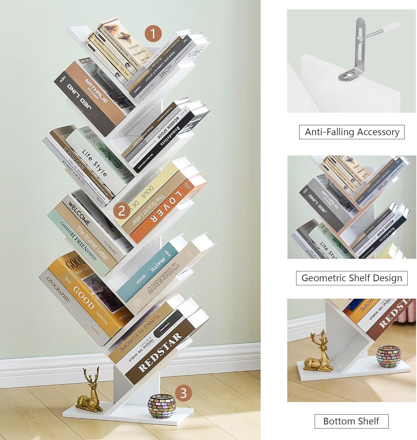 How⁢ We Loved the Hoctieon 10-Tier Tree ⁣Bookshelf's Space-Saving Design
