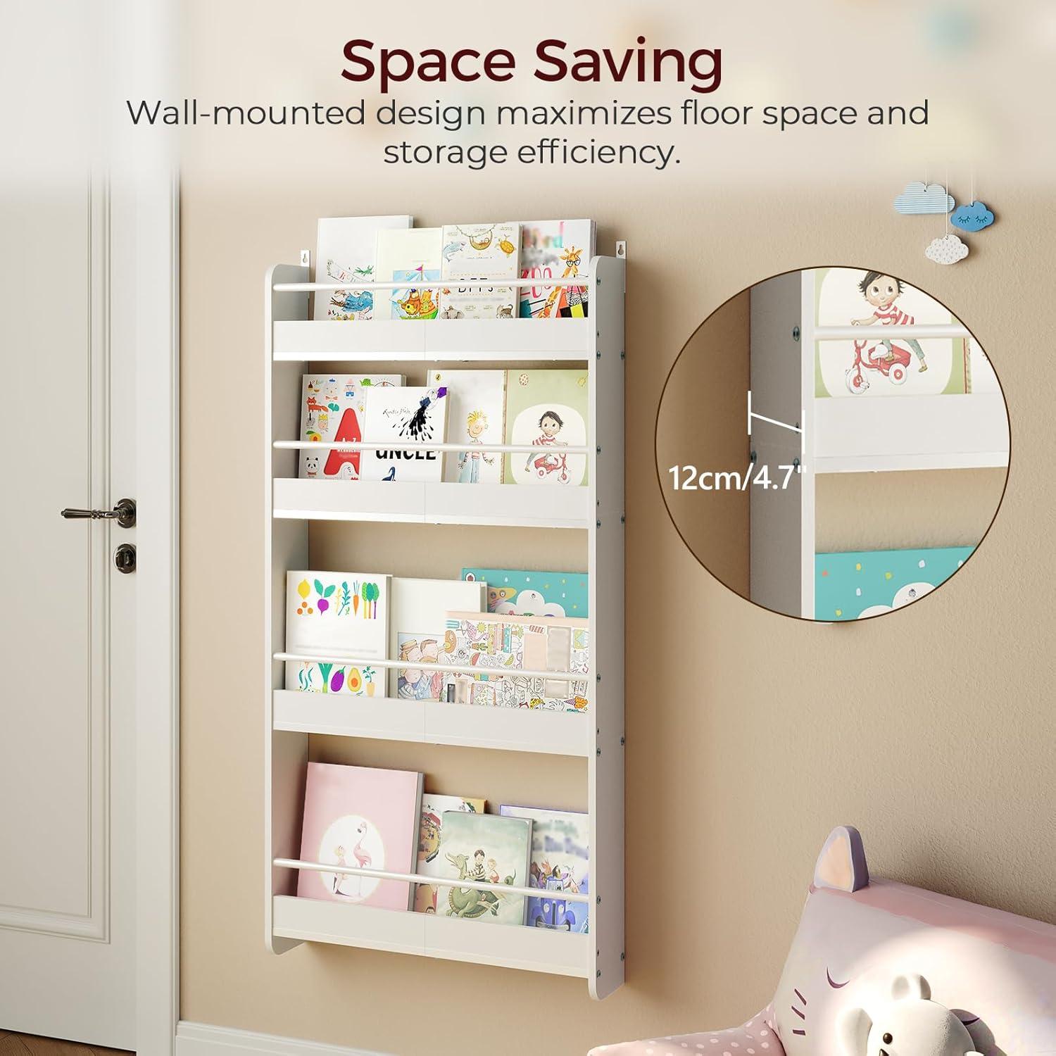 How We Organized Our kids' Books with a Stylish Wall Shelf