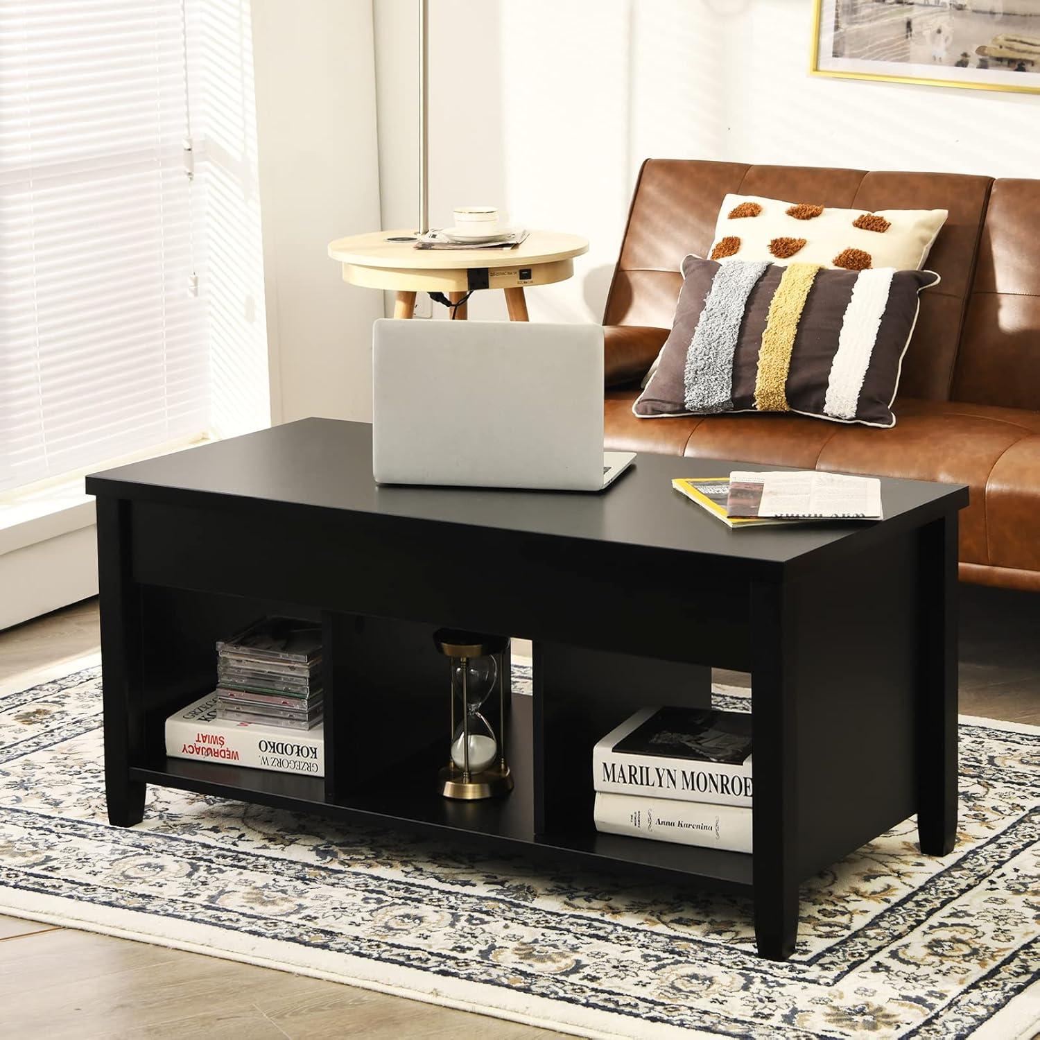 Our Honest Take on the COSTWAY Lift Top Coffee Table's Design & Storage