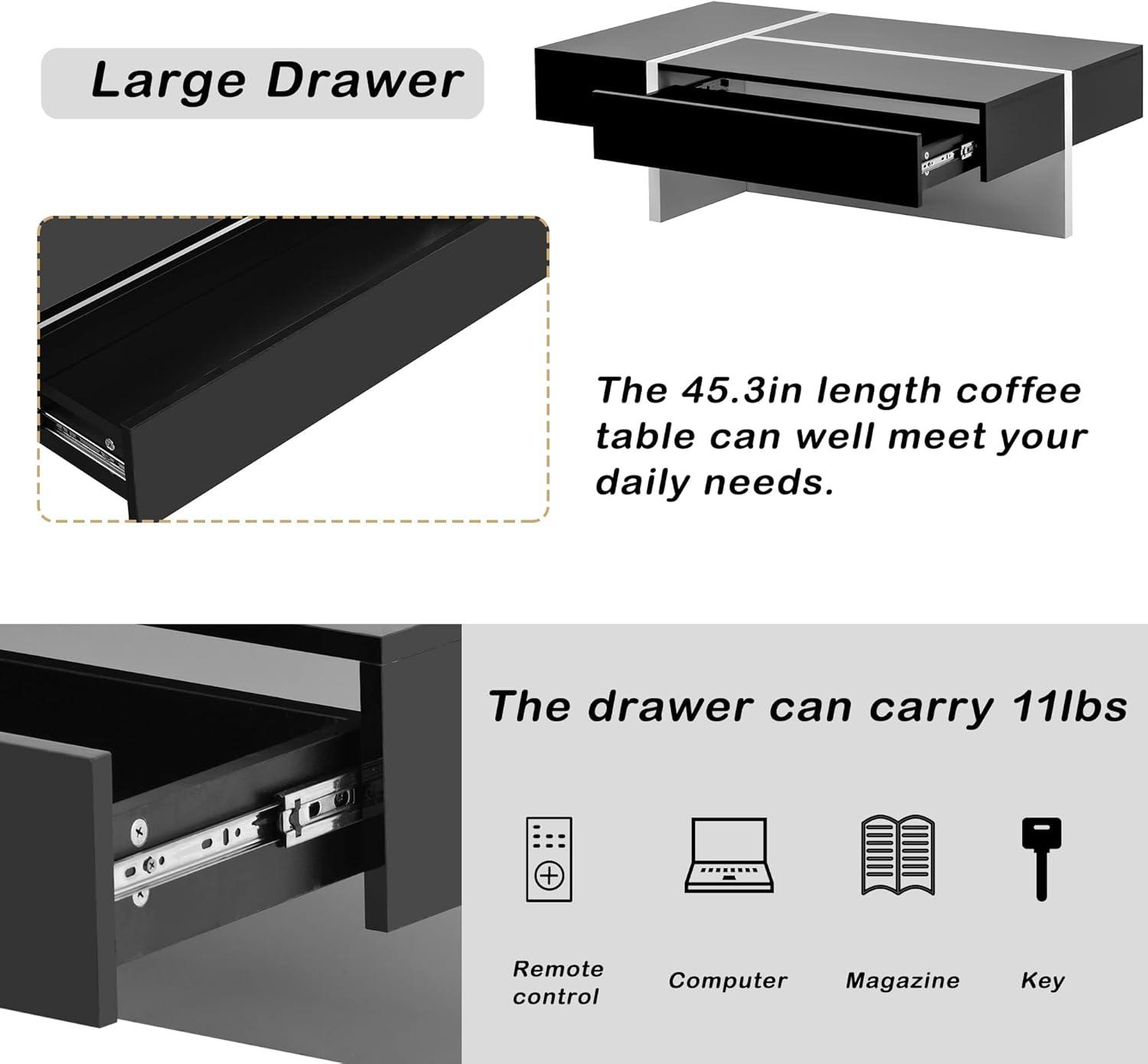 Our Take on the Harper & Bright ⁢High Gloss Coffee Table with Storage