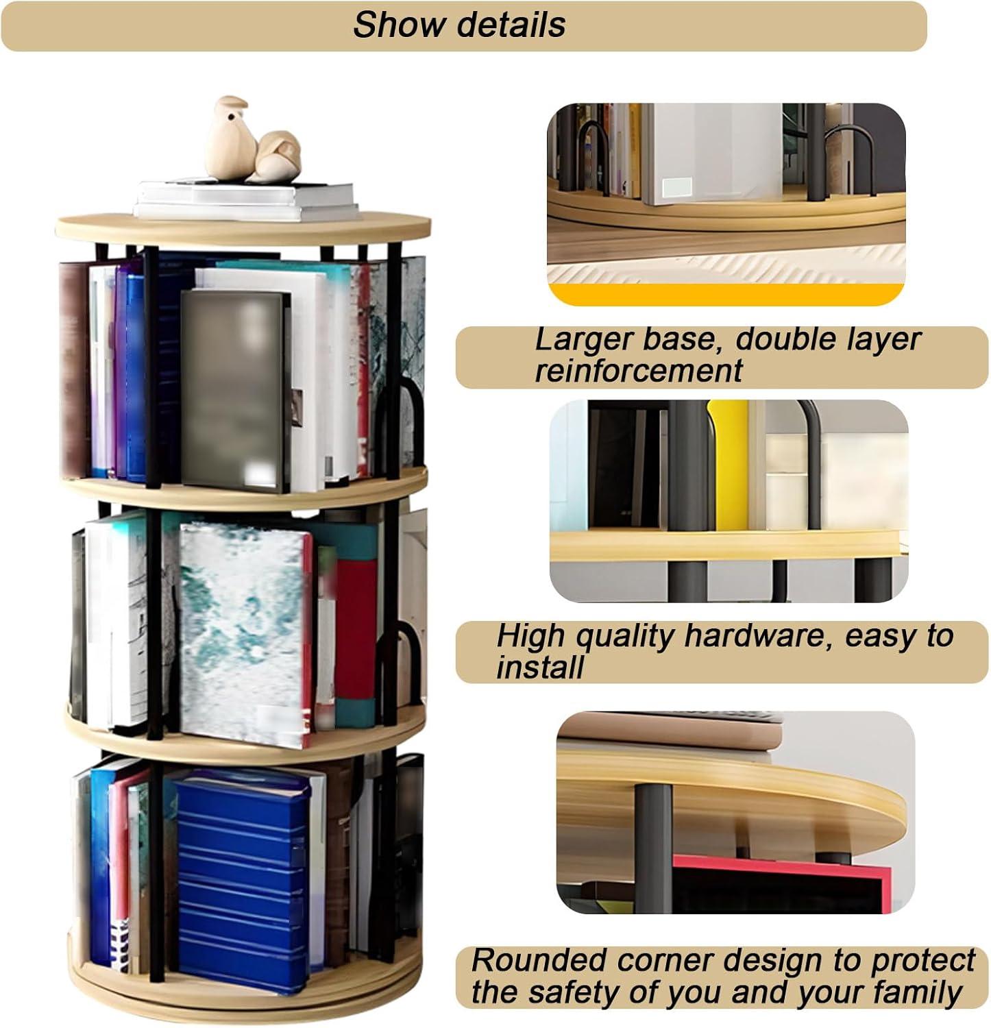 Our Take on the 360° Rotating‍ Bookshelf ‍Tower: Space-Saving & Stylish