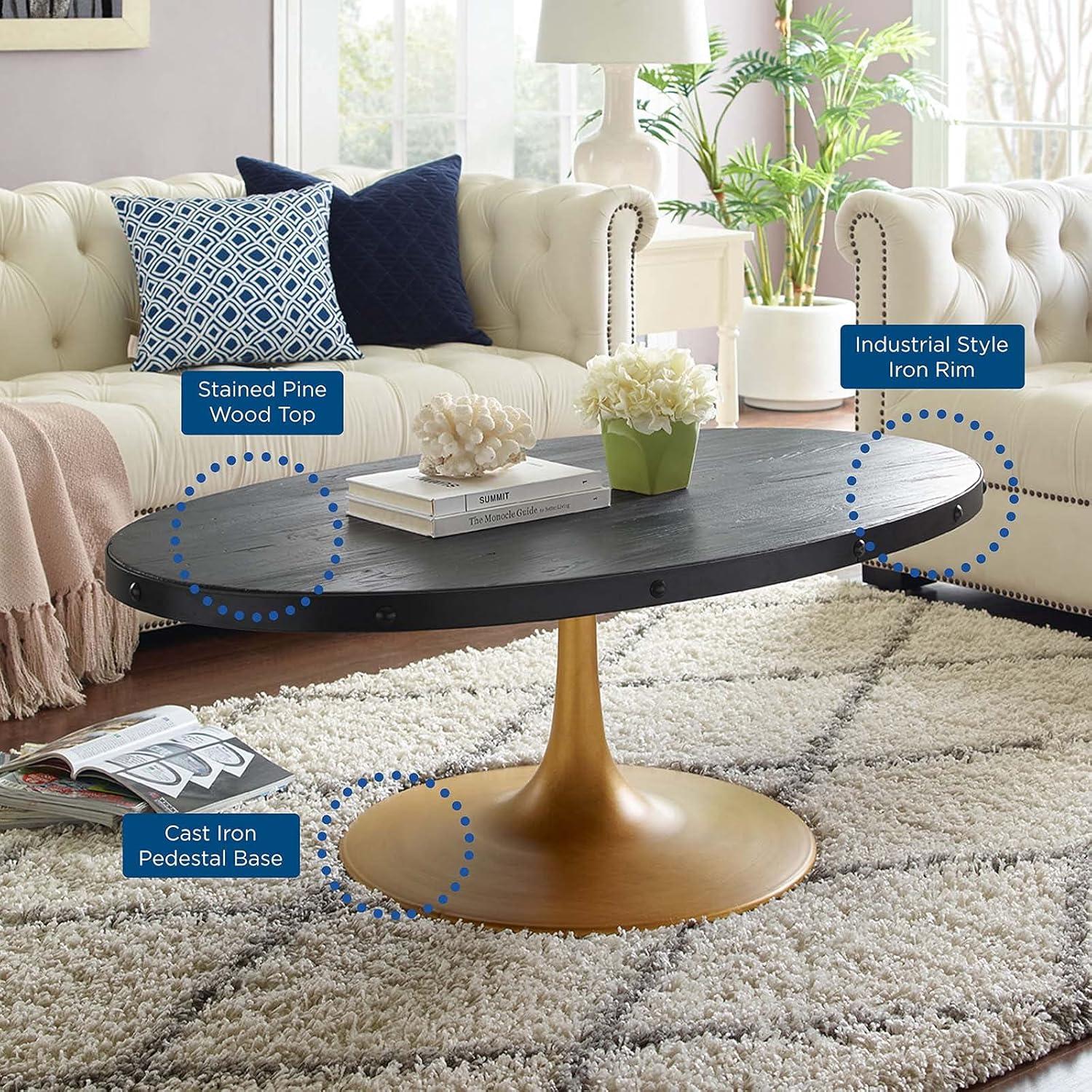 Why We Love the ⁢Modway Drive Pedestal Coffee Table's Rustic Charm