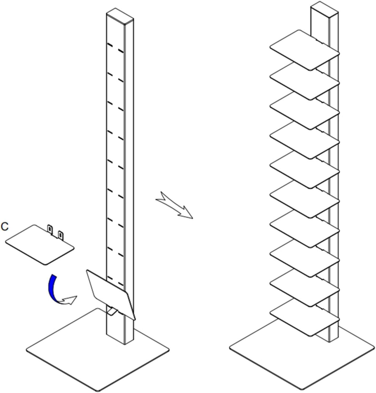 How We Organized with the Tall Metal Bookshelf: Space & Style