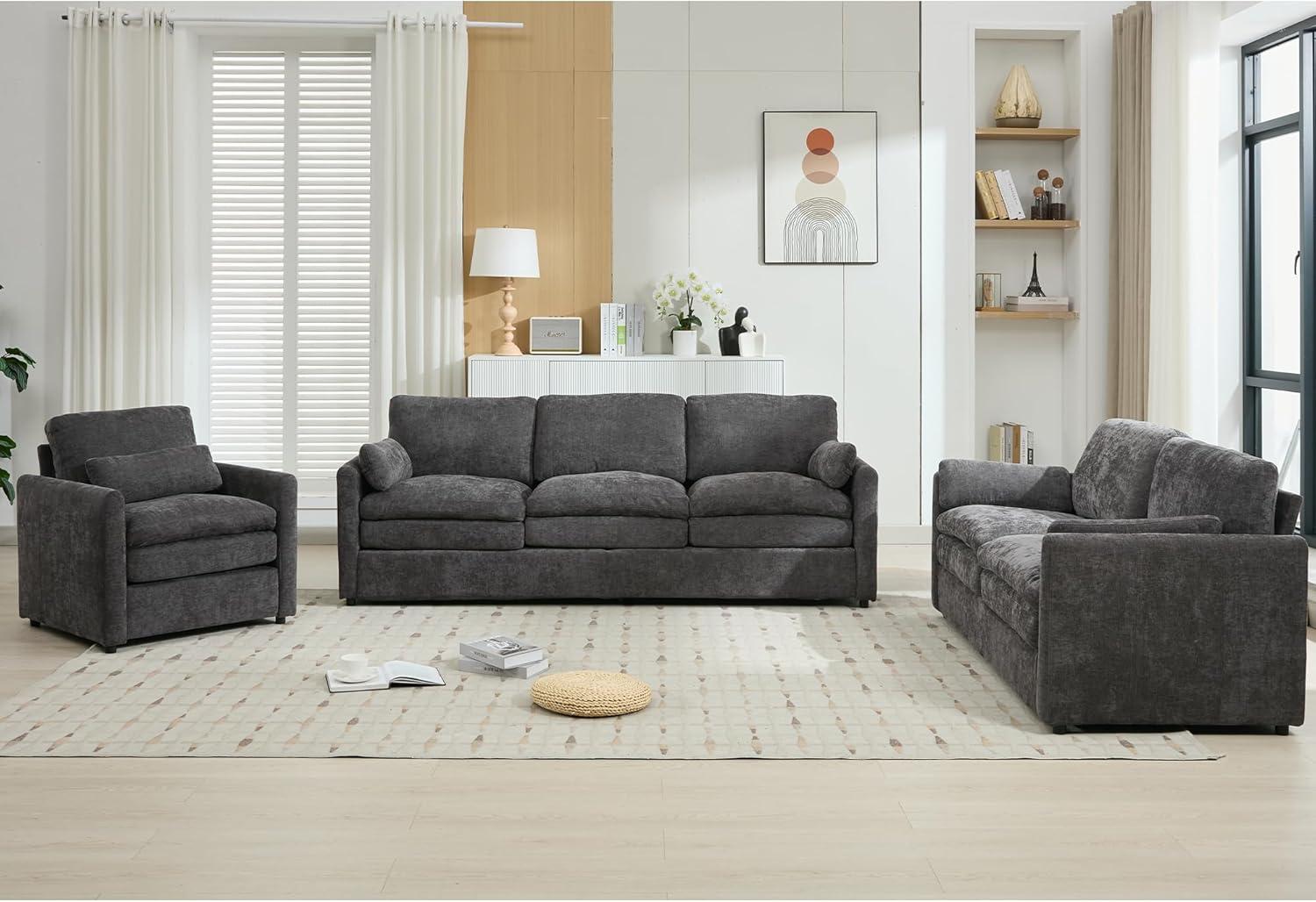 Why‌ We Think the Harper & Bright Chenille Sofa Set Fits Our Living Room Perfectly
