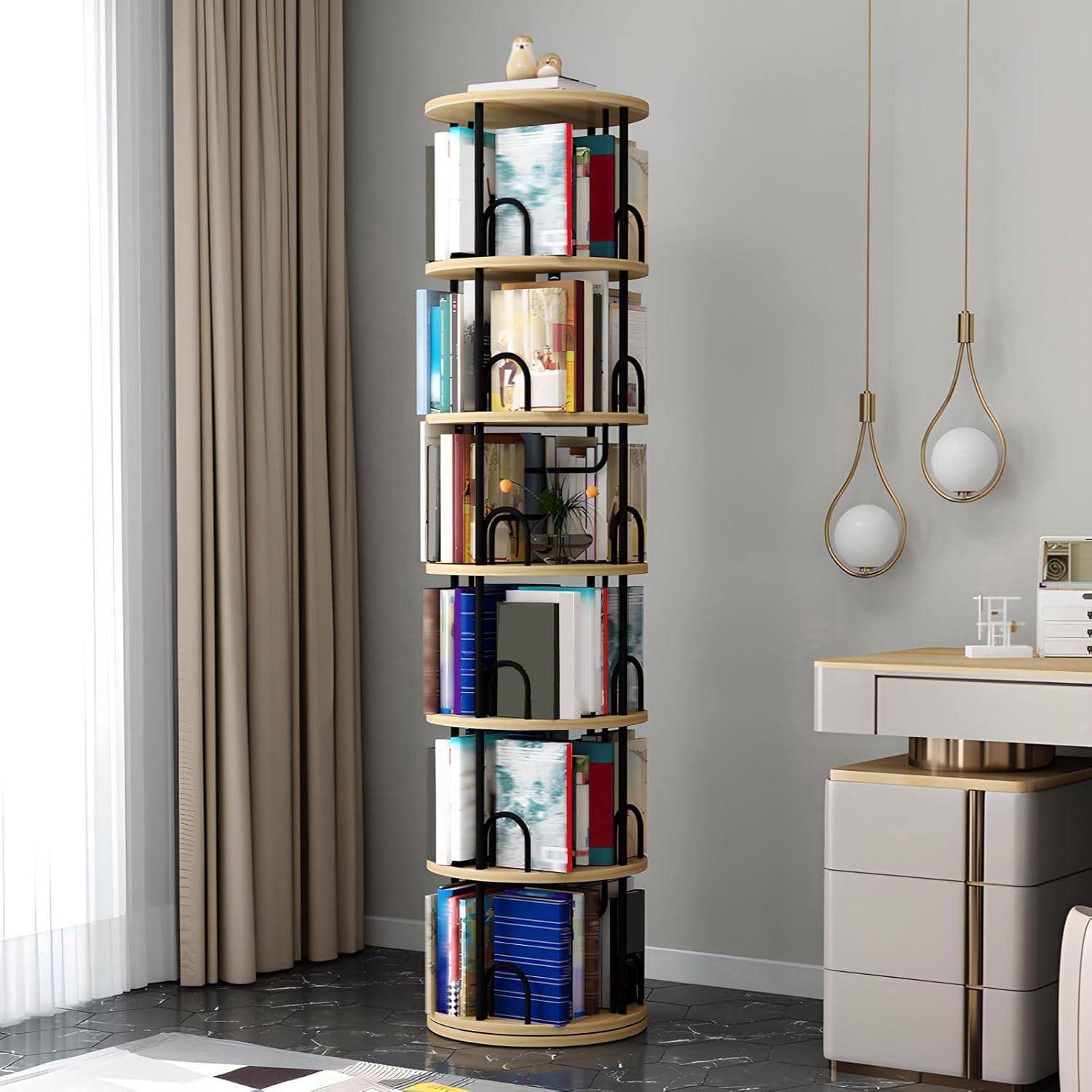 our Take⁣ on the 360° Rotating Bookshelf Tower: Space-Saving & stylish