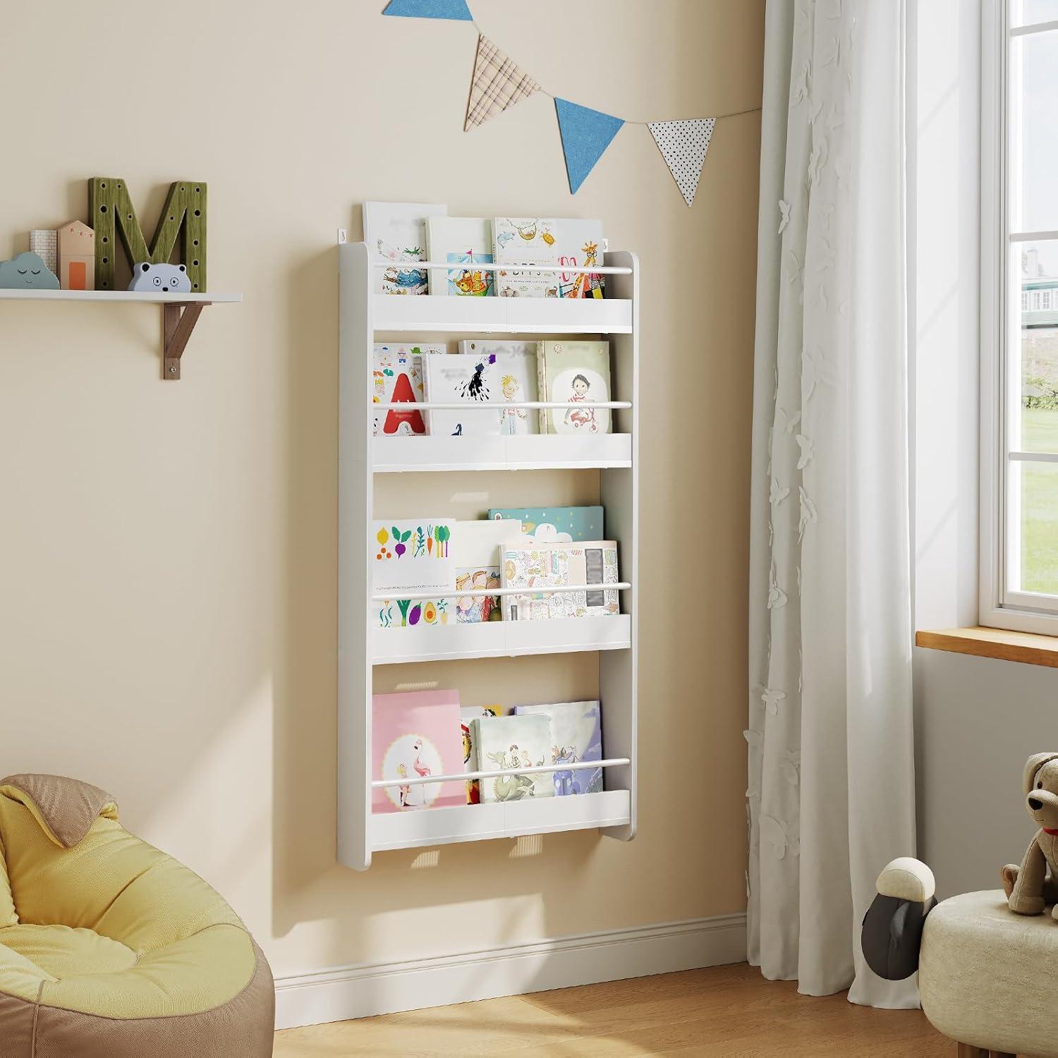 How We Organized Our Kids' Books with a Stylish Wall Shelf