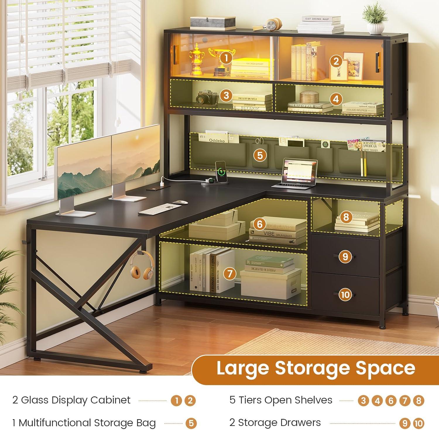 Discovering the SEDETA L Shaped Desk: Storage, Space & Style⁢ Combined