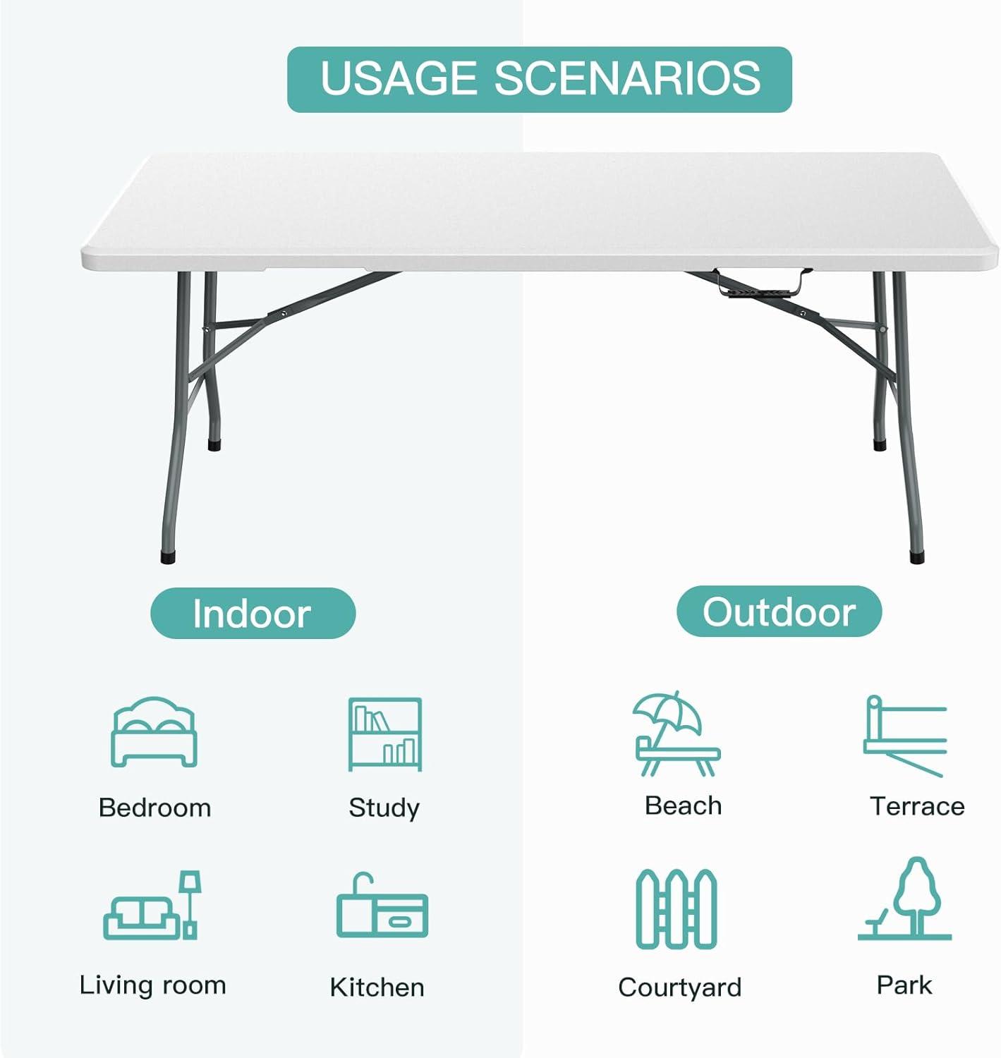 Our Honest Take: Versatile & Portable​ 6 ⁣ft Folding Table review