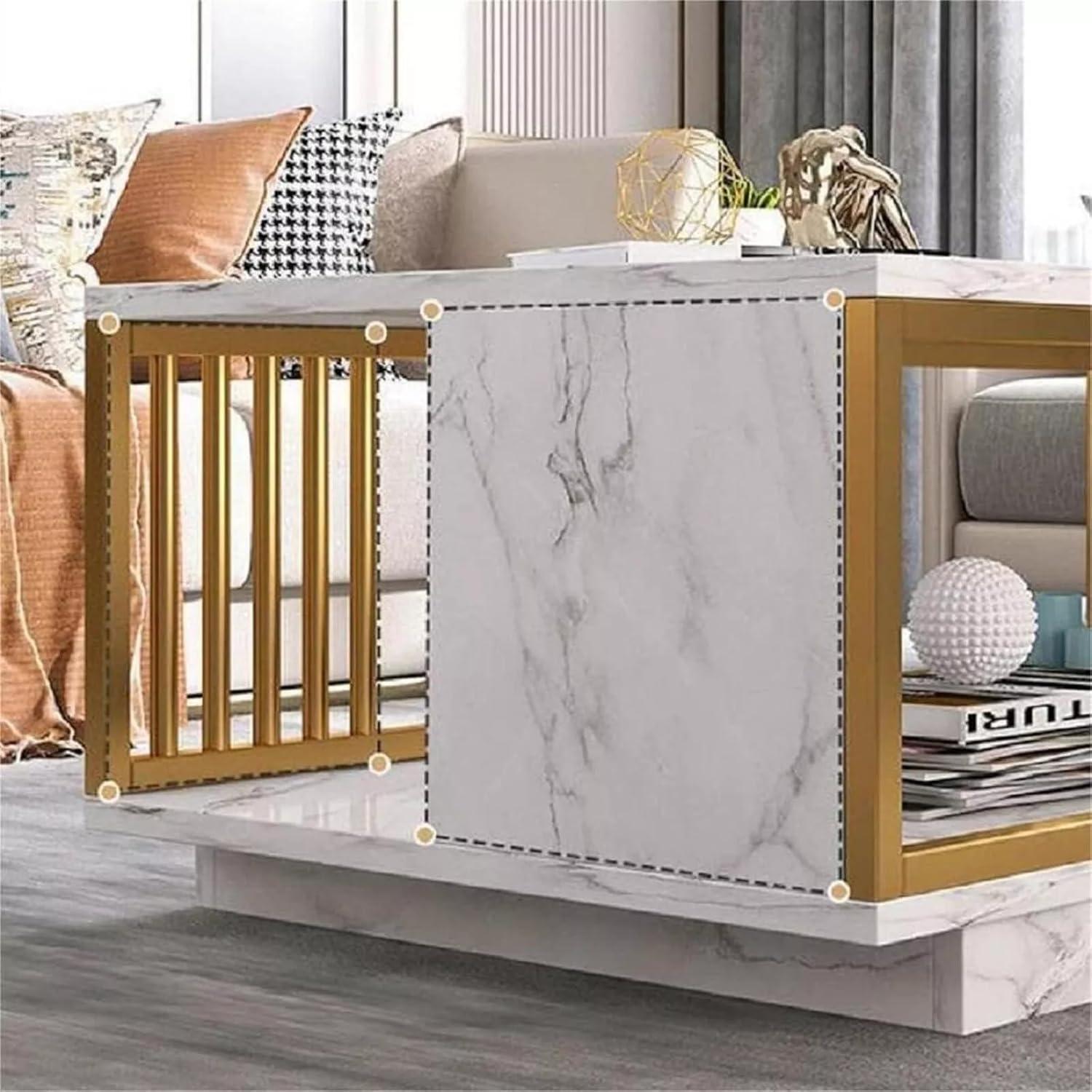 Why We Love Our Modern White‌ Gold Coffee Table: Sleek & Sturdy