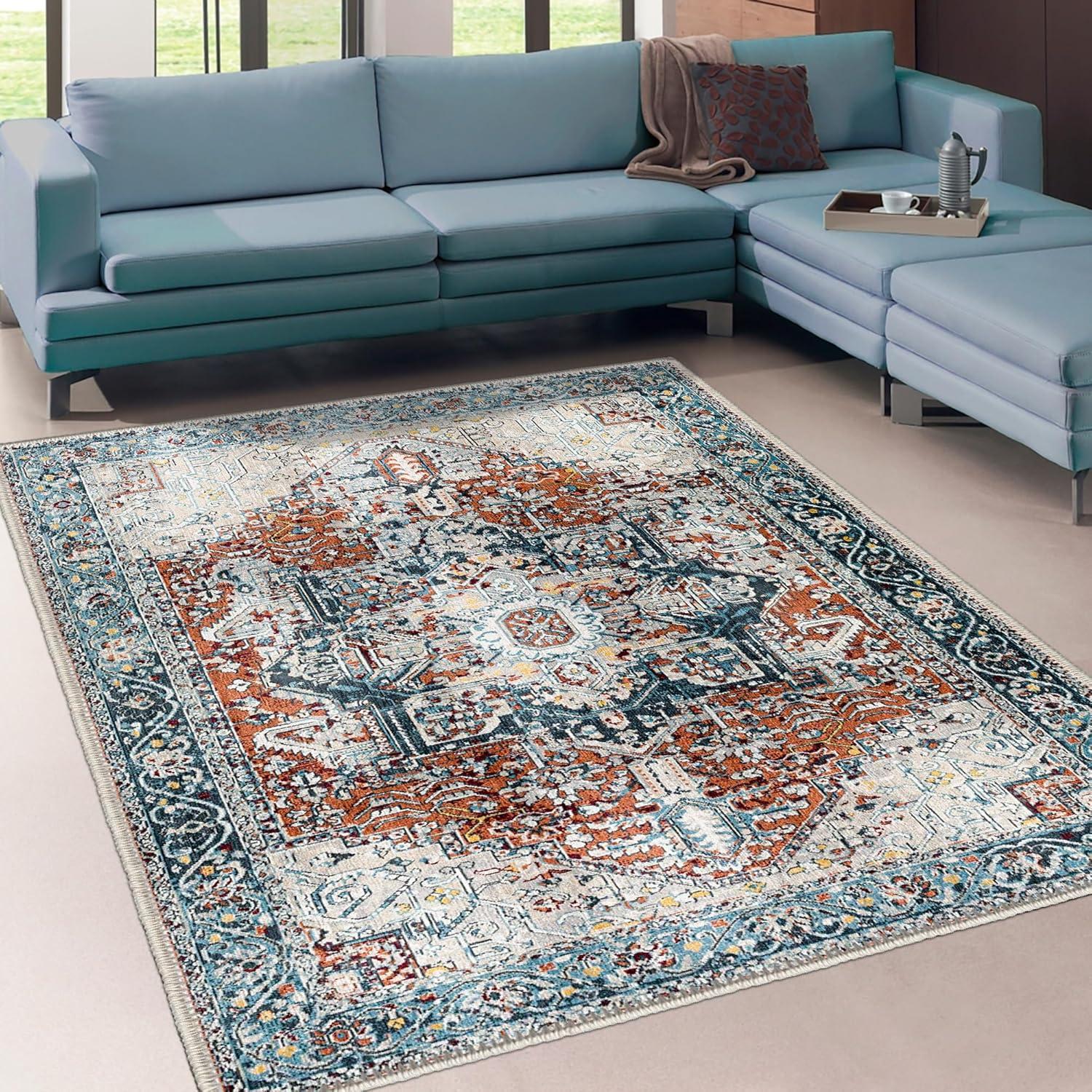 Why We Love Our HomeNette Blue Rug: Stylish, Safe & Washable