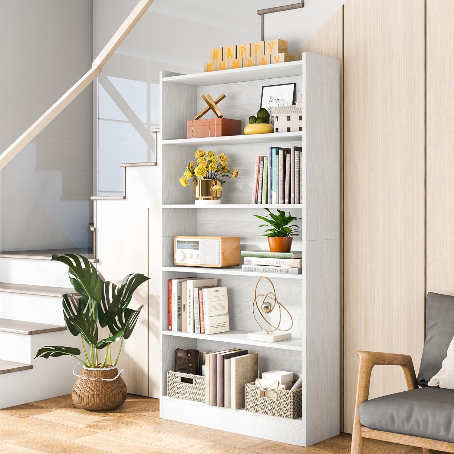 How We Organized Our Space with Tribesigns' Sturdy 6-Tier Bookcase