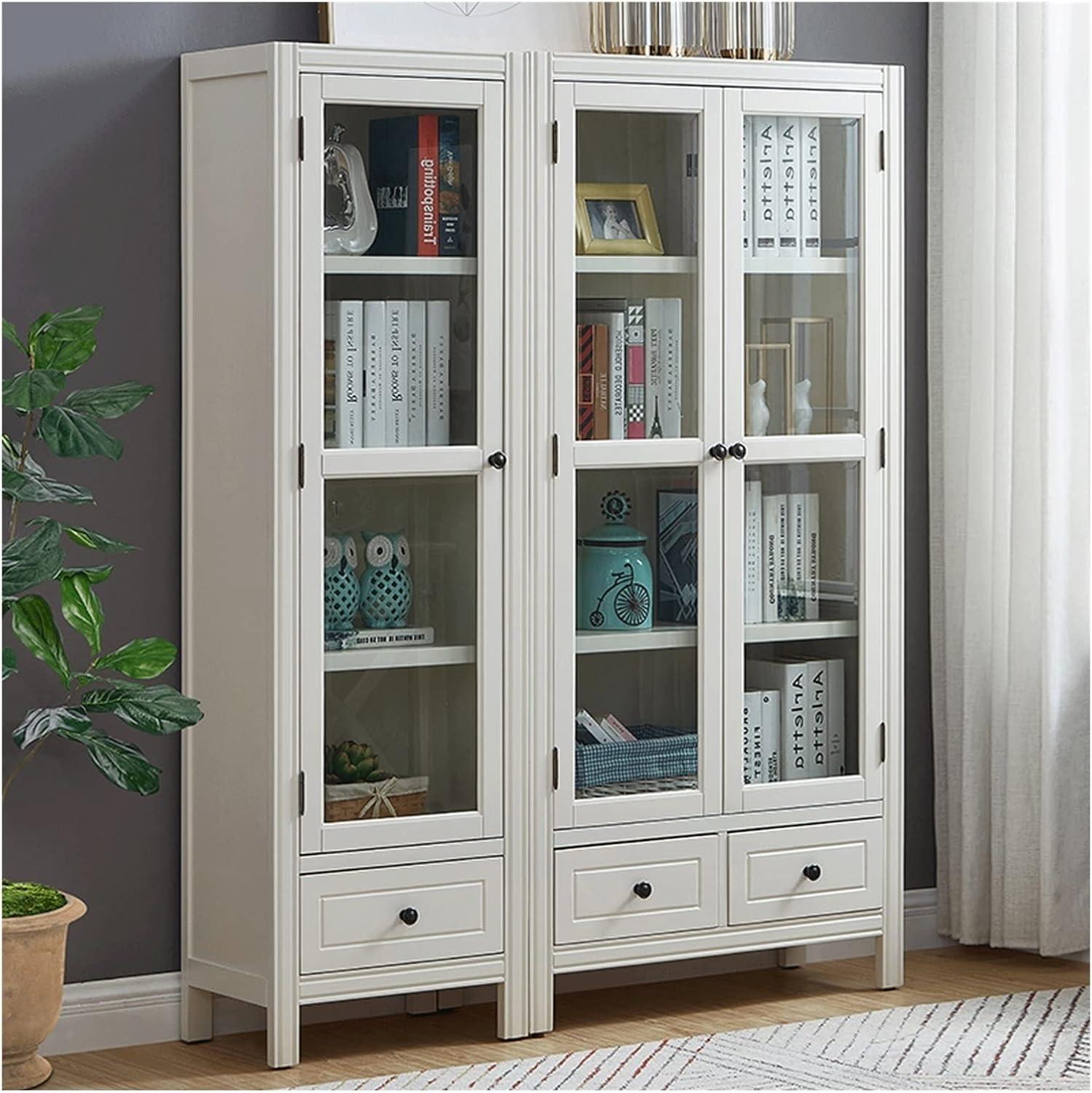 How Our Glass-Door Bookshelf Elevates Every room's Style