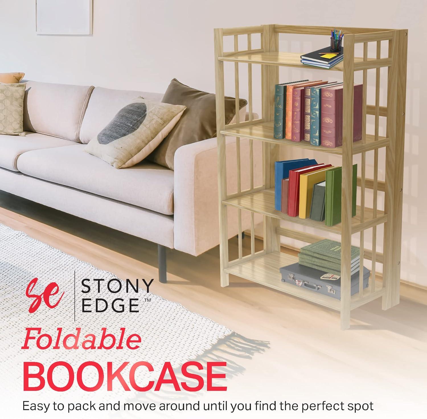 How We Transformed Our Space with Stony Edge's Foldable Bookshelf