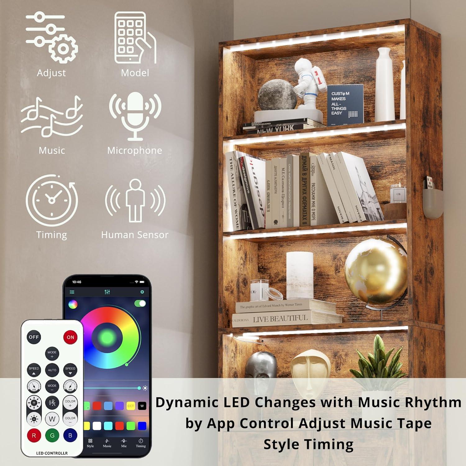 How We Brightened Our Space with IRONCK's Tall LED Bookcase