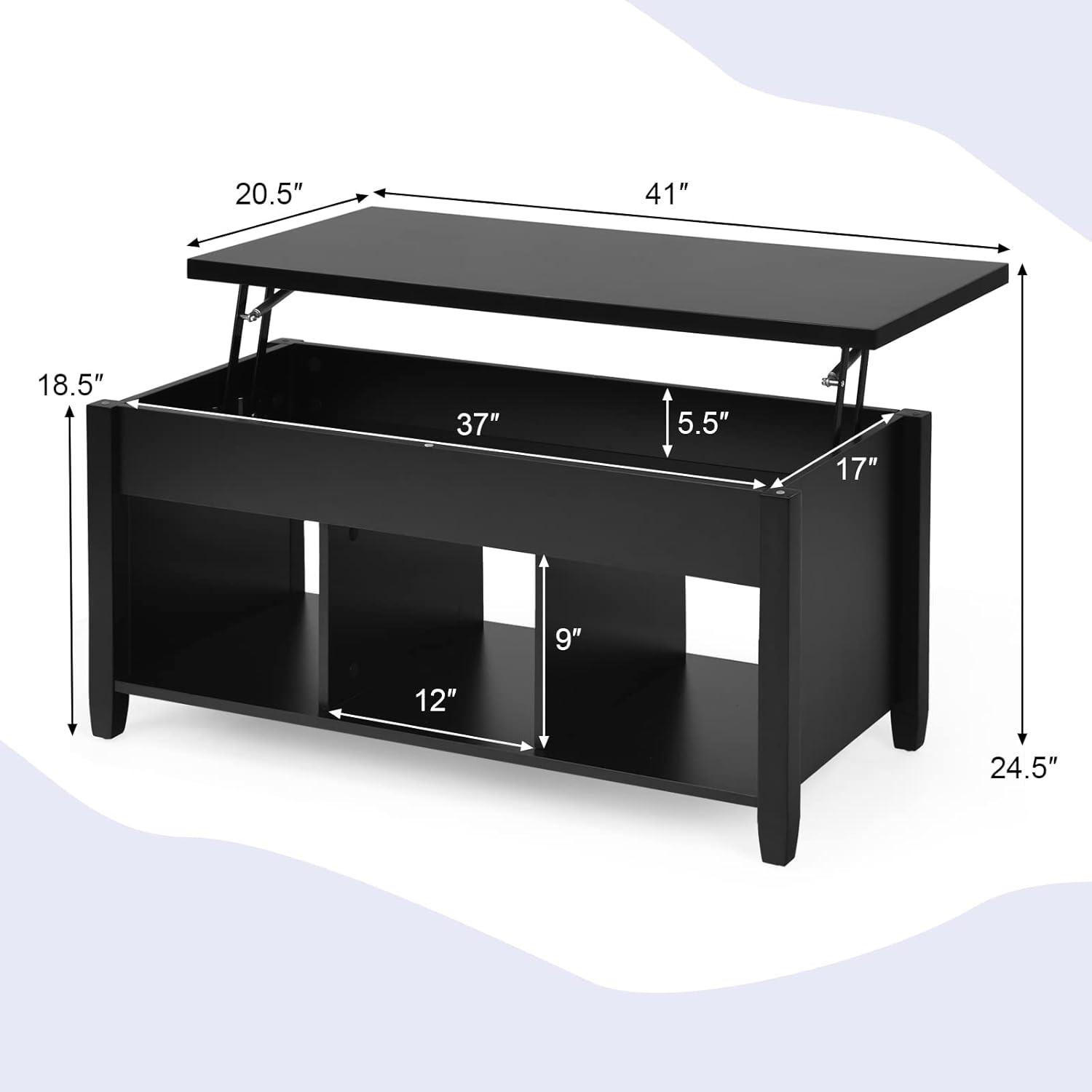 Our Honest Take on the COSTWAY Lift Top Coffee Table's Design & Storage