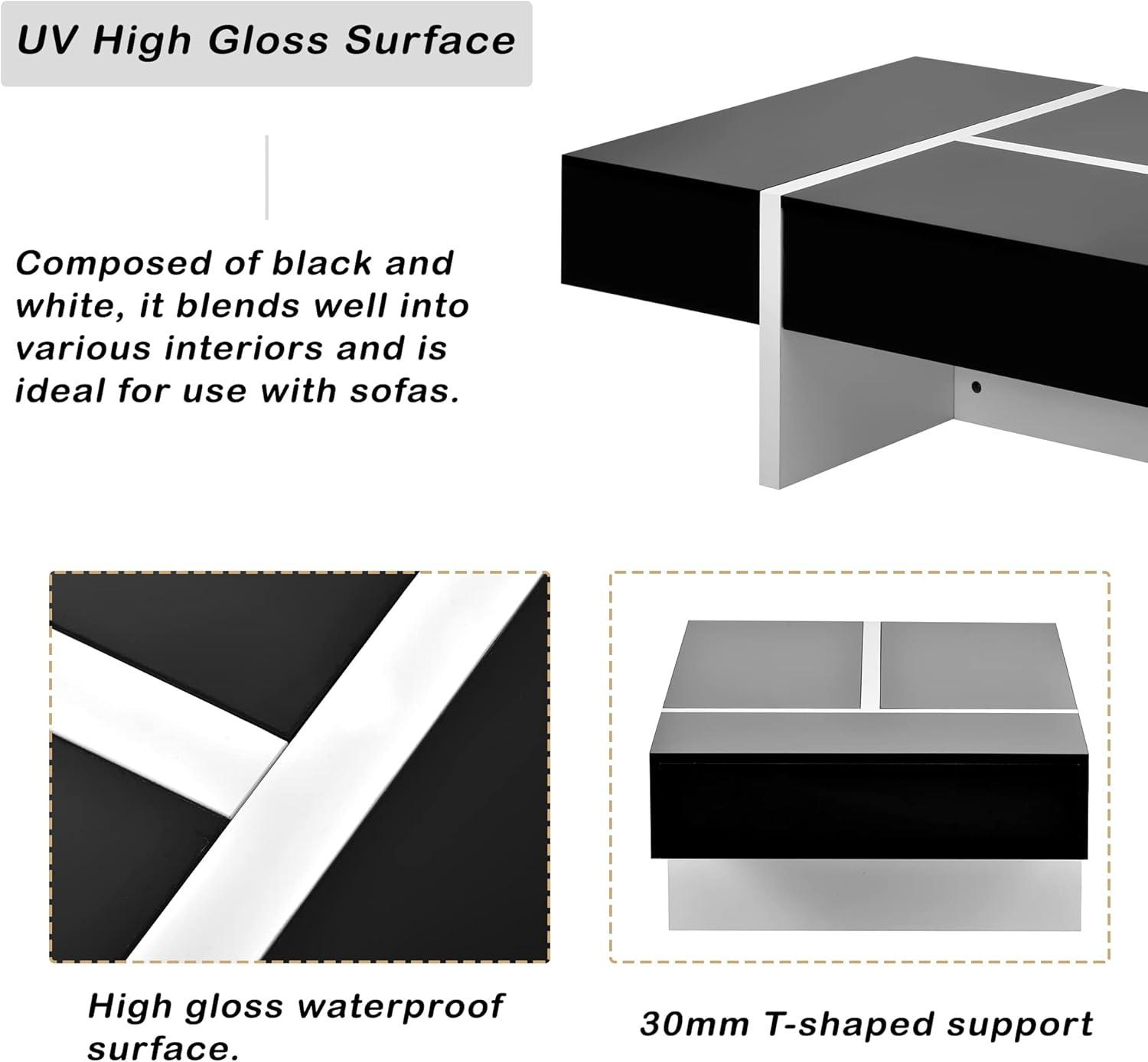 Our⁤ Take on the Harper & Bright High Gloss Coffee Table with‌ Storage