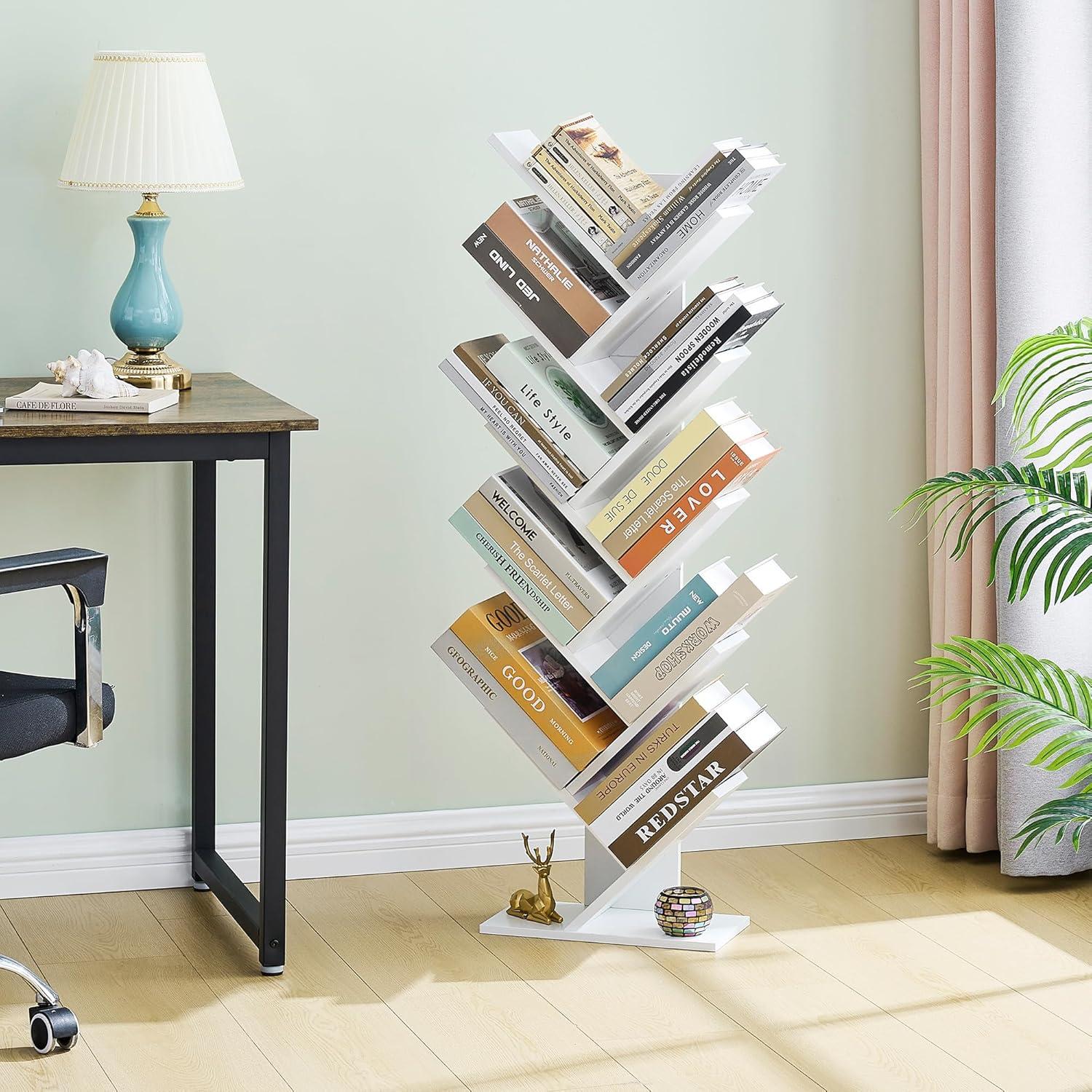 How ⁢We ⁤Loved the ‍Hoctieon 10-Tier Tree​ Bookshelf's Space-Saving Design