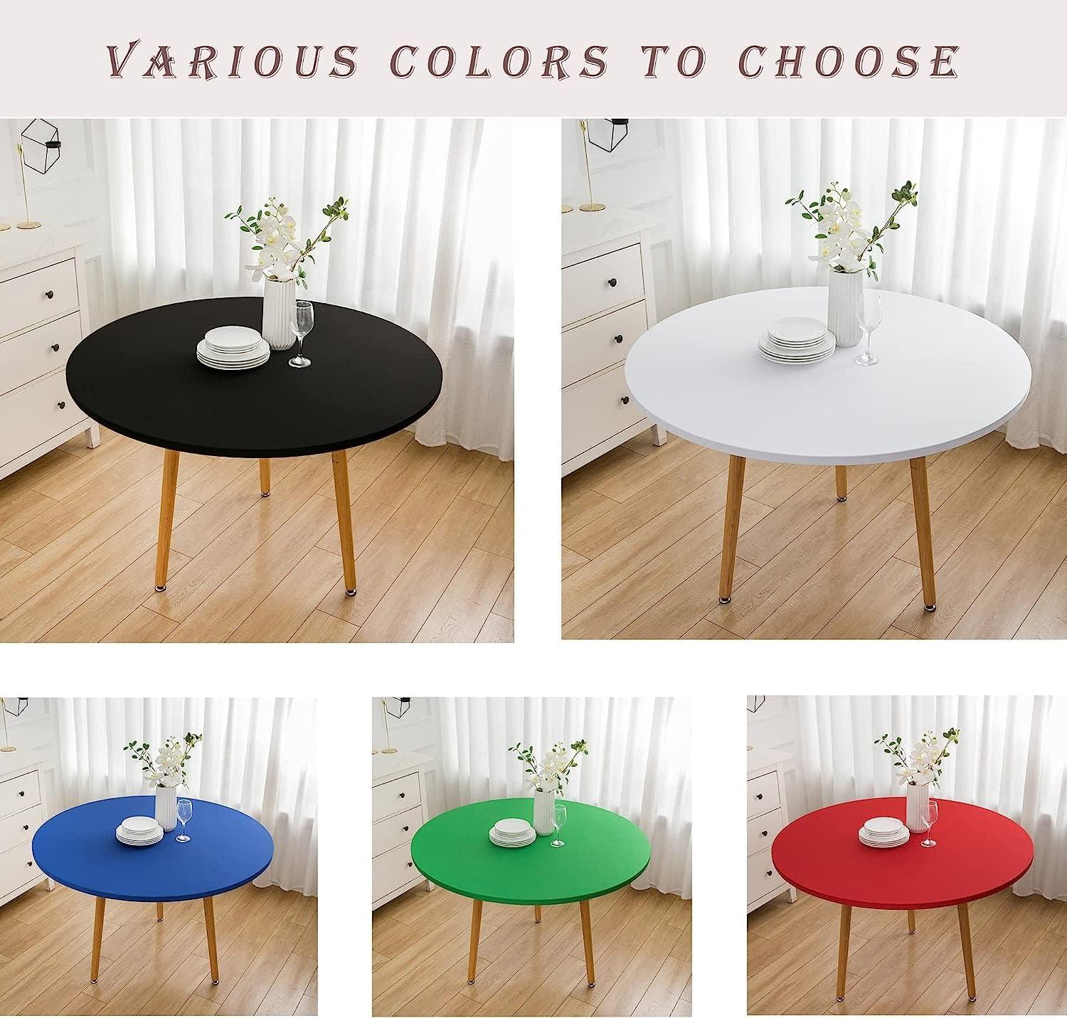 How We Loved the Wood ⁣Panel Round Table Cloth for Our 44